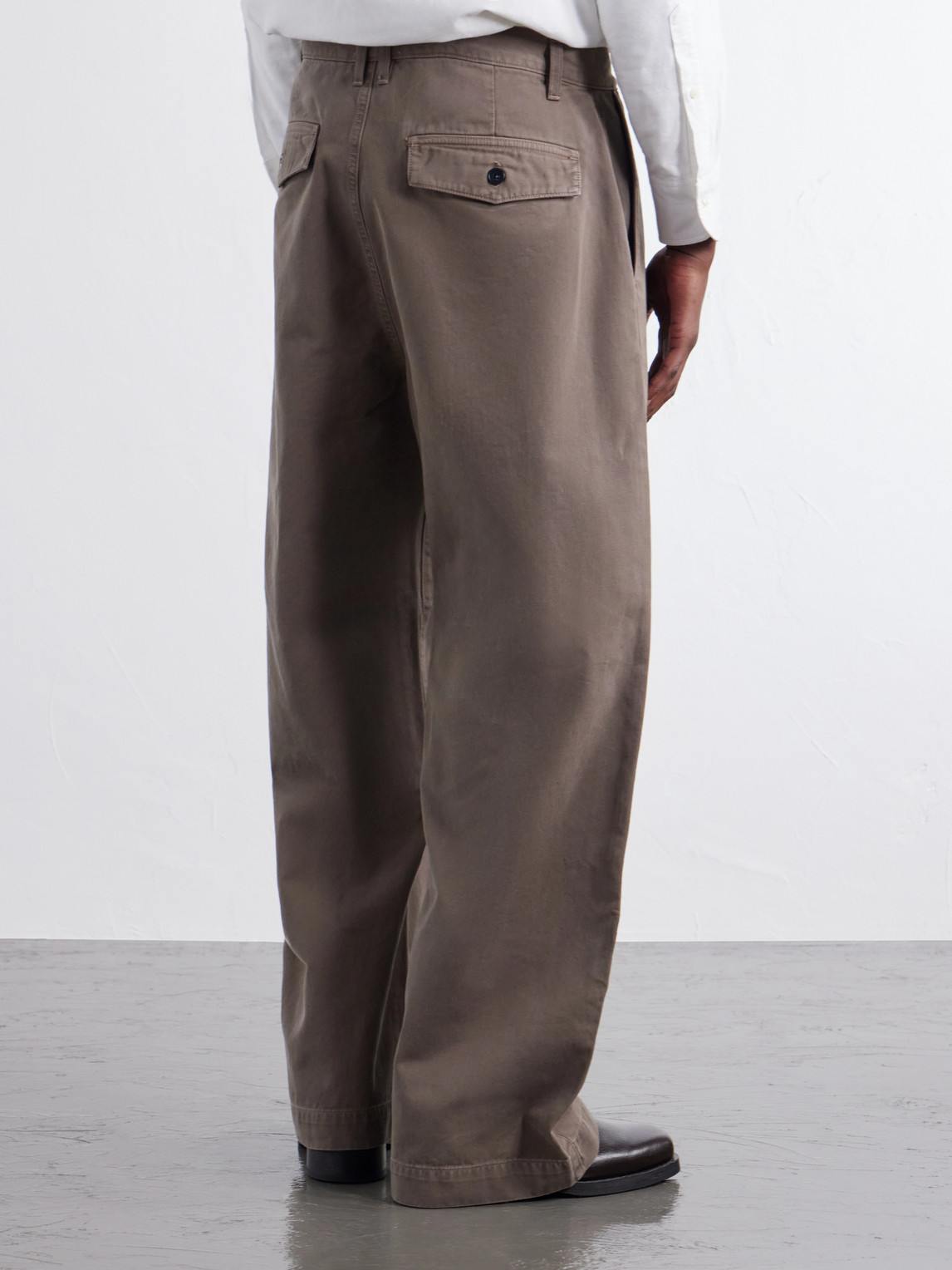 Warwick Wide-Leg Cotton-Twill Trousers