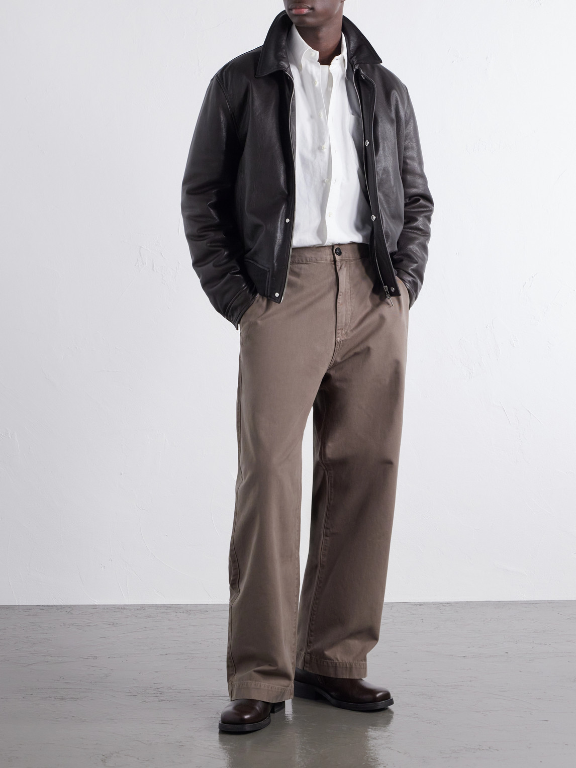 Warwick Wide-Leg Cotton-Twill Trousers