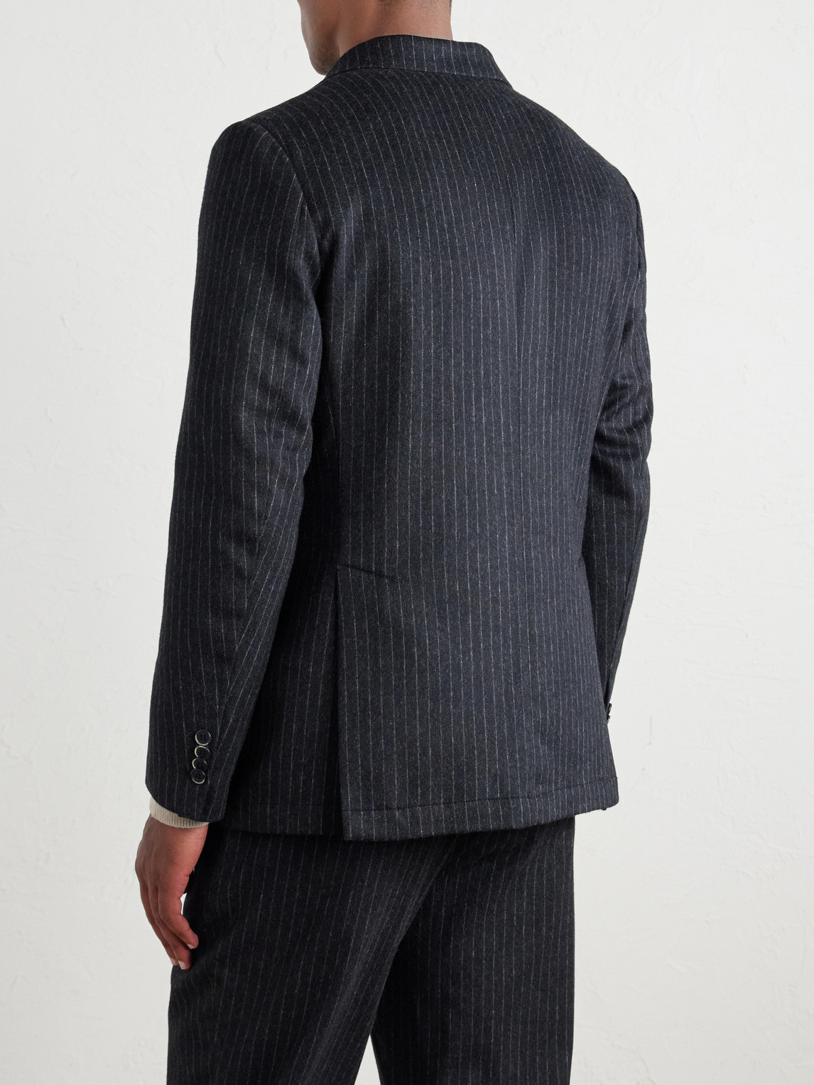 Pinstriped Wool-Blend Blazer
