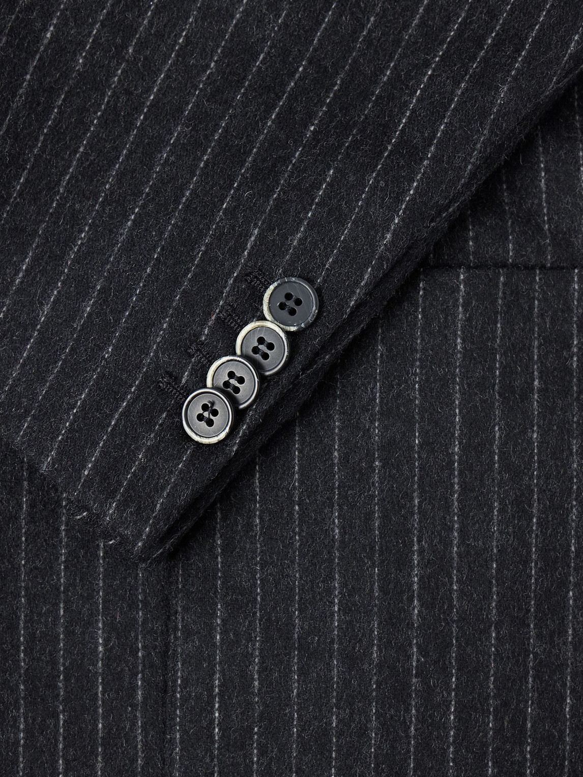 Pinstriped Wool-Blend Blazer