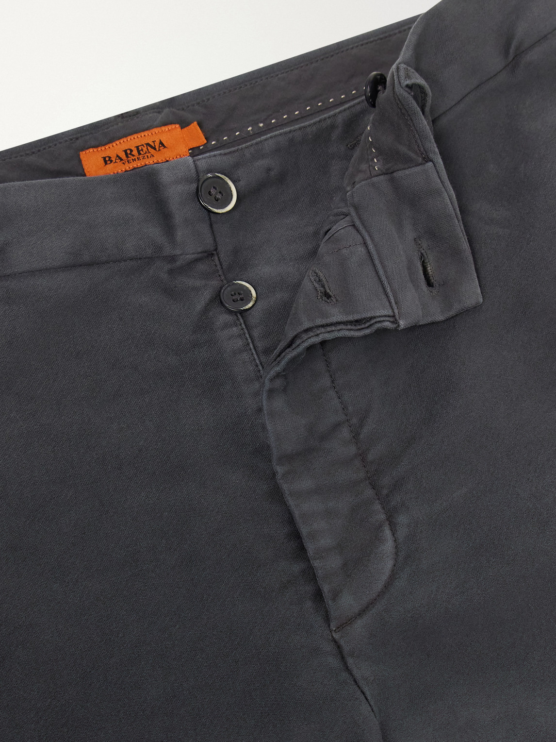 Straight-Leg Cotton-Satin Trousers