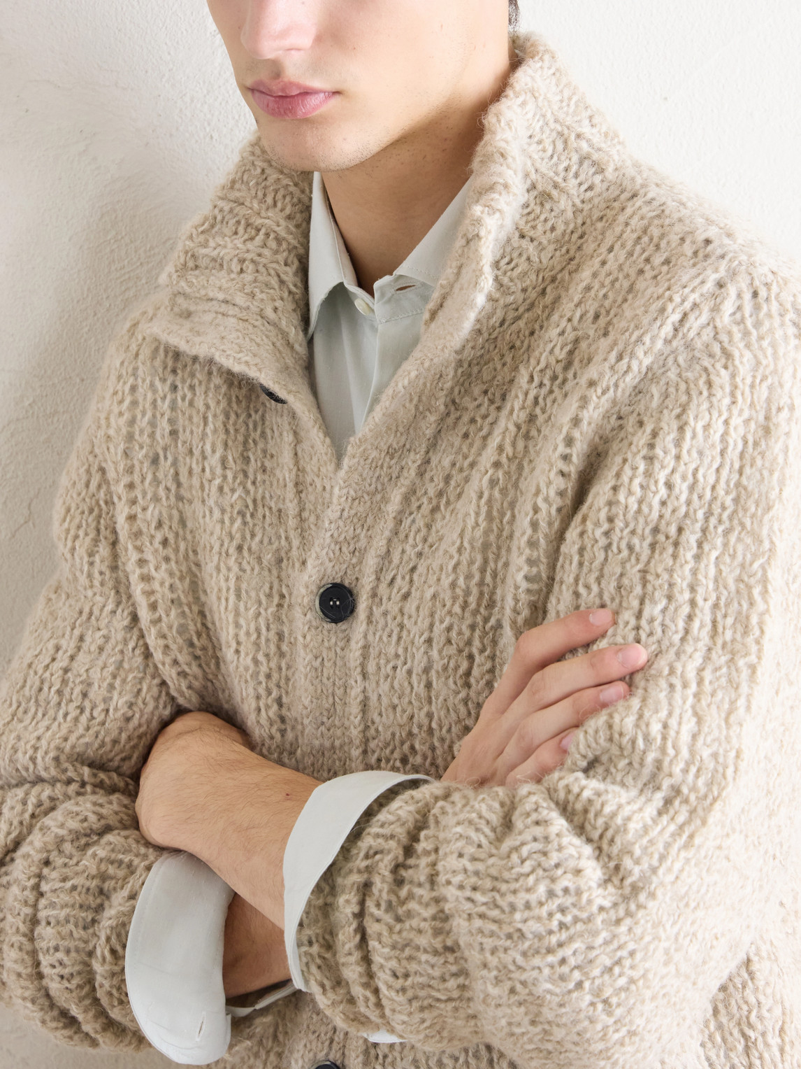 Barena Alpaca, Wool and Linen-Blend Cardigan - Men | Thumbnail 5