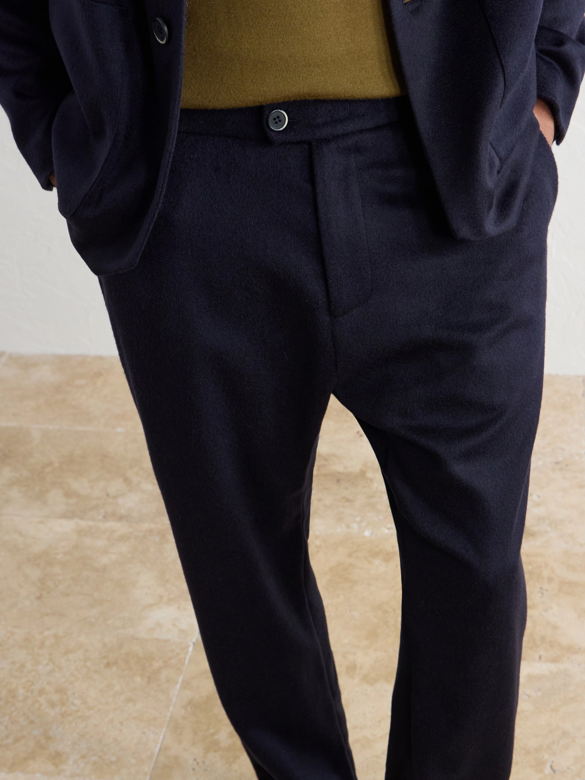 Straight-Leg Cashmere Trousers