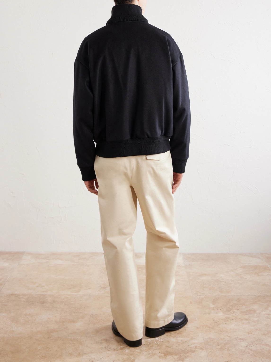 Wool-Blend Blouson Jacket