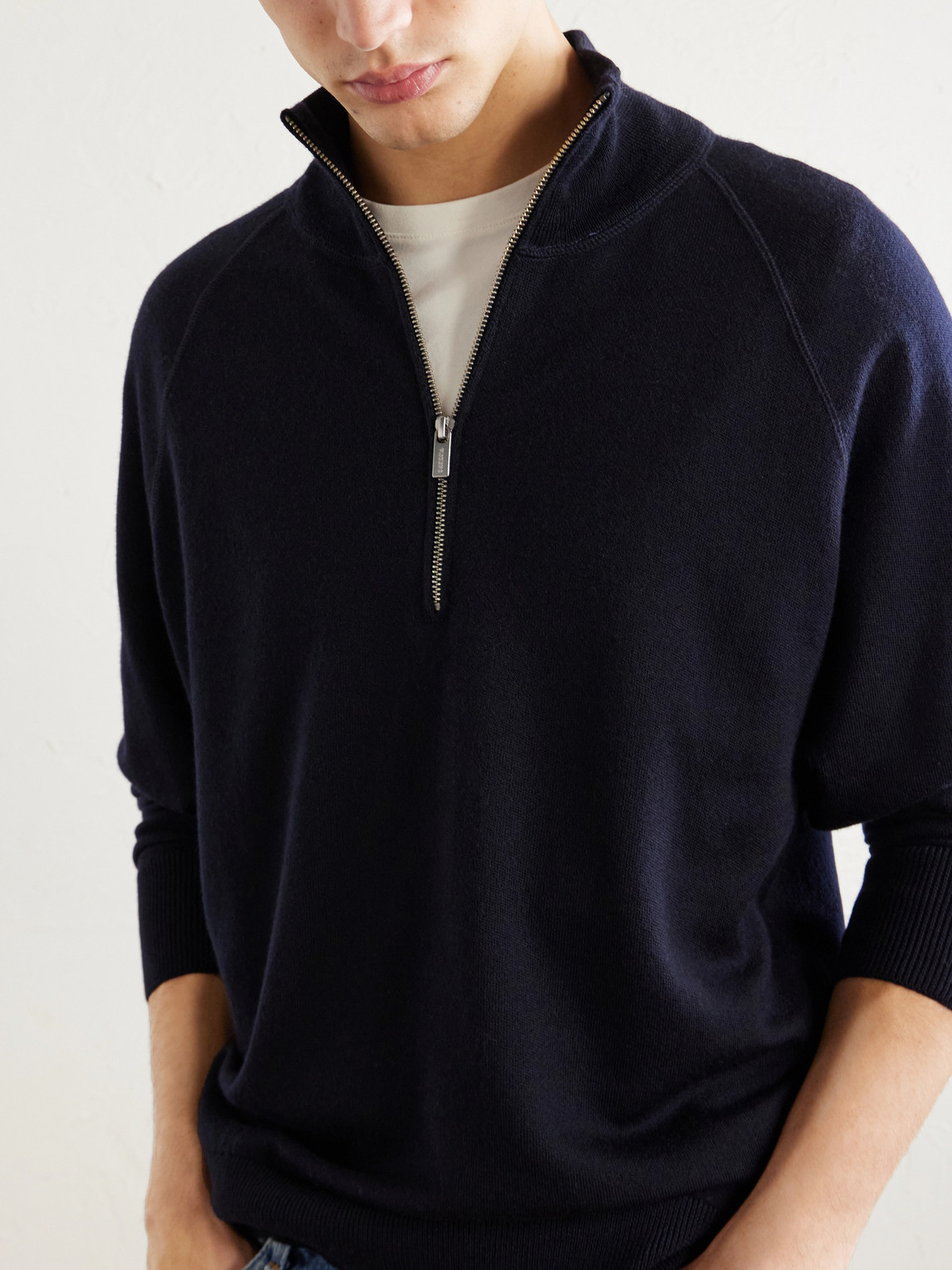 Merino Wool Half-Zip Sweater