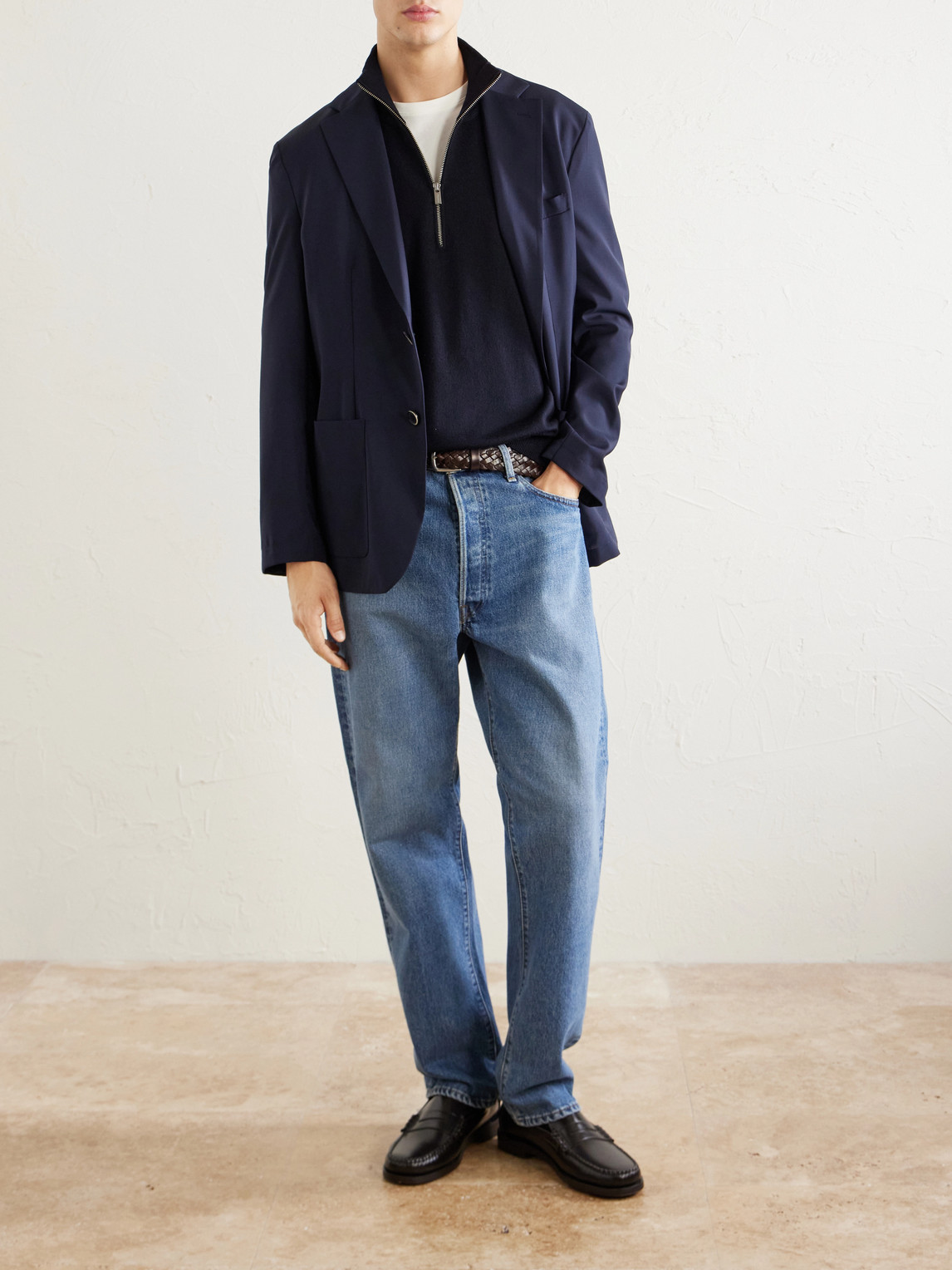 Merino Wool Half-Zip Sweater