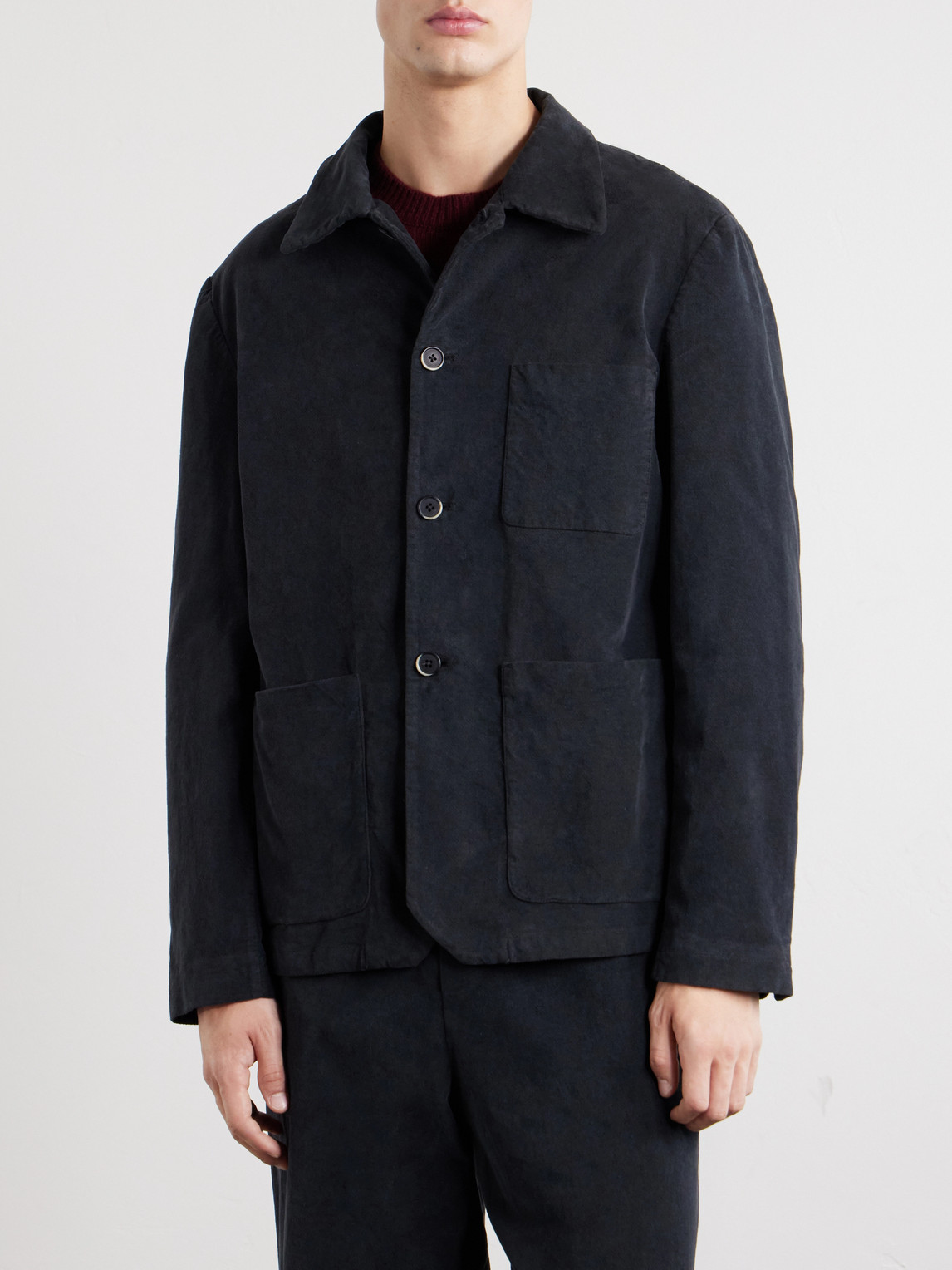 Stretch-Cotton Moleskin Overshirt
