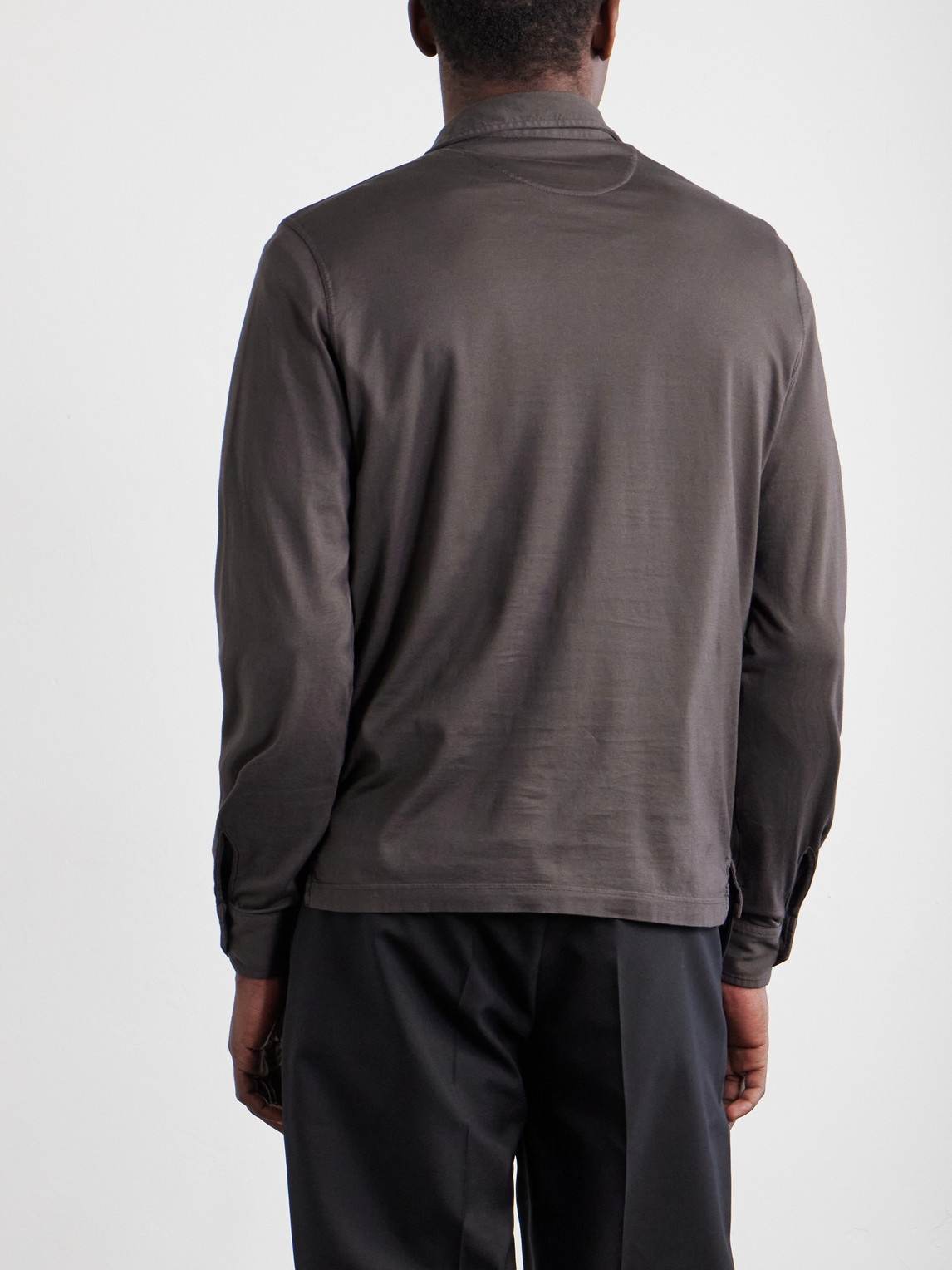 FEDELI Cotton-Jersey Polo Shirt - Men | Thumbnail 4 FEDELI Cotton-Jersey Polo Shirt - Men | Thumbnail 4