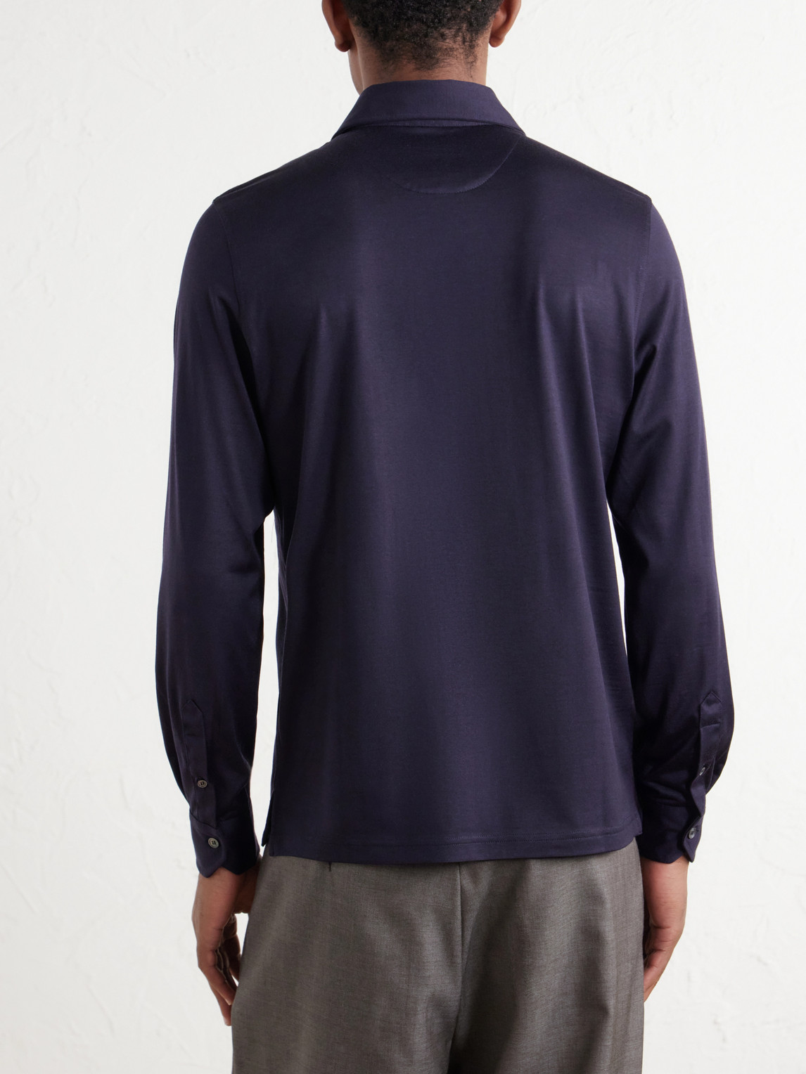 Helium Wool-Jersey Polo Shirt