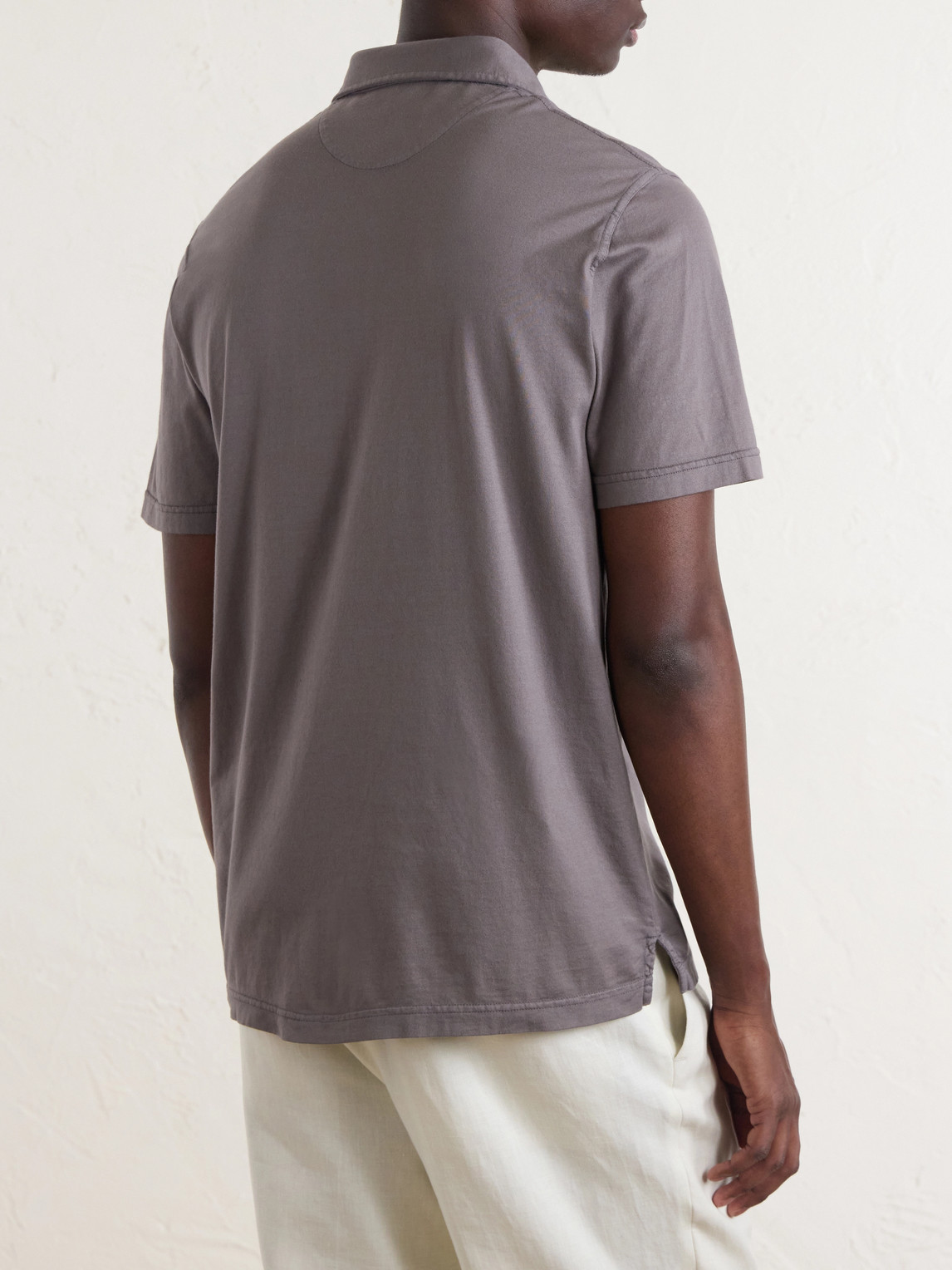 FEDELI Cotton-Jersey Polo Shirt - Men | Thumbnail 4 FEDELI Cotton-Jersey Polo Shirt - Men | Thumbnail 4