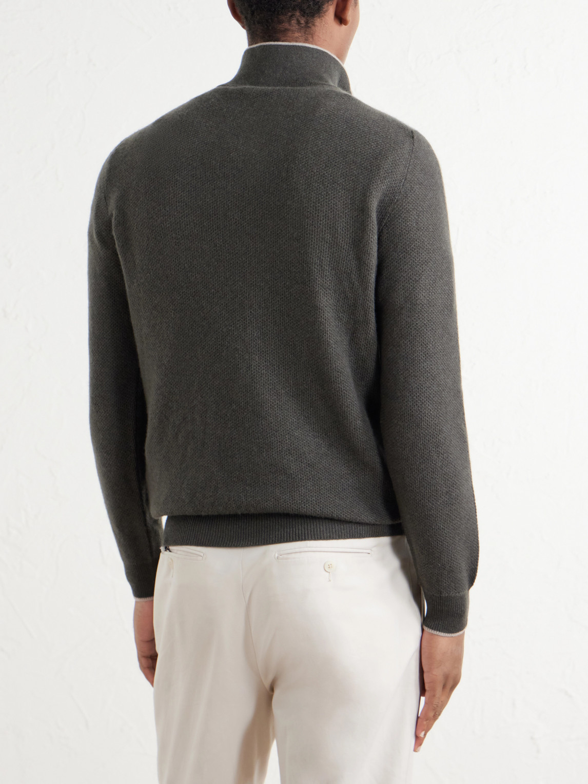Ape Half-Zipped Cashmere Sweater