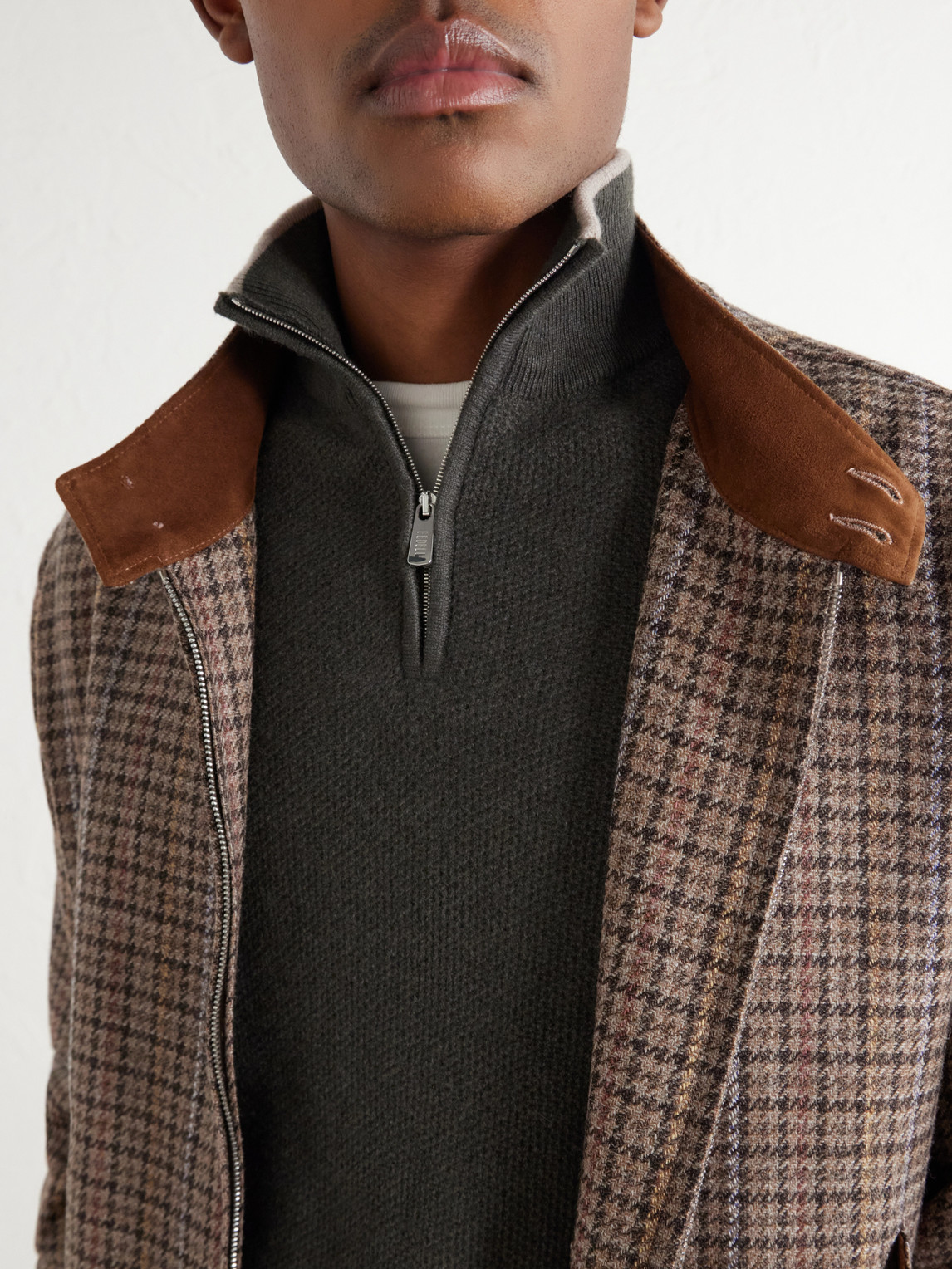 Ape Half-Zipped Cashmere Sweater