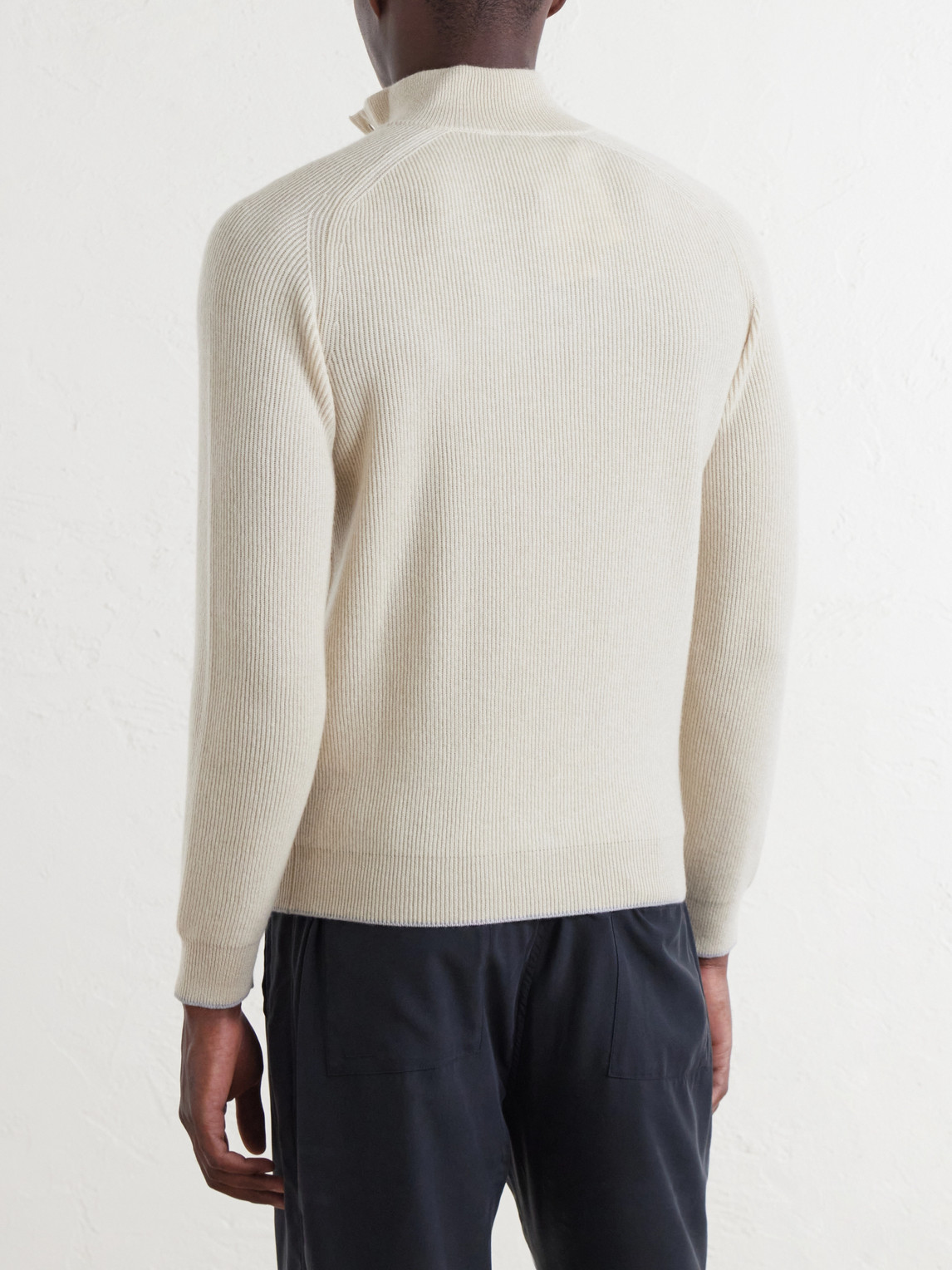 Kyoto Ribbed Cashmere Polo Shirt