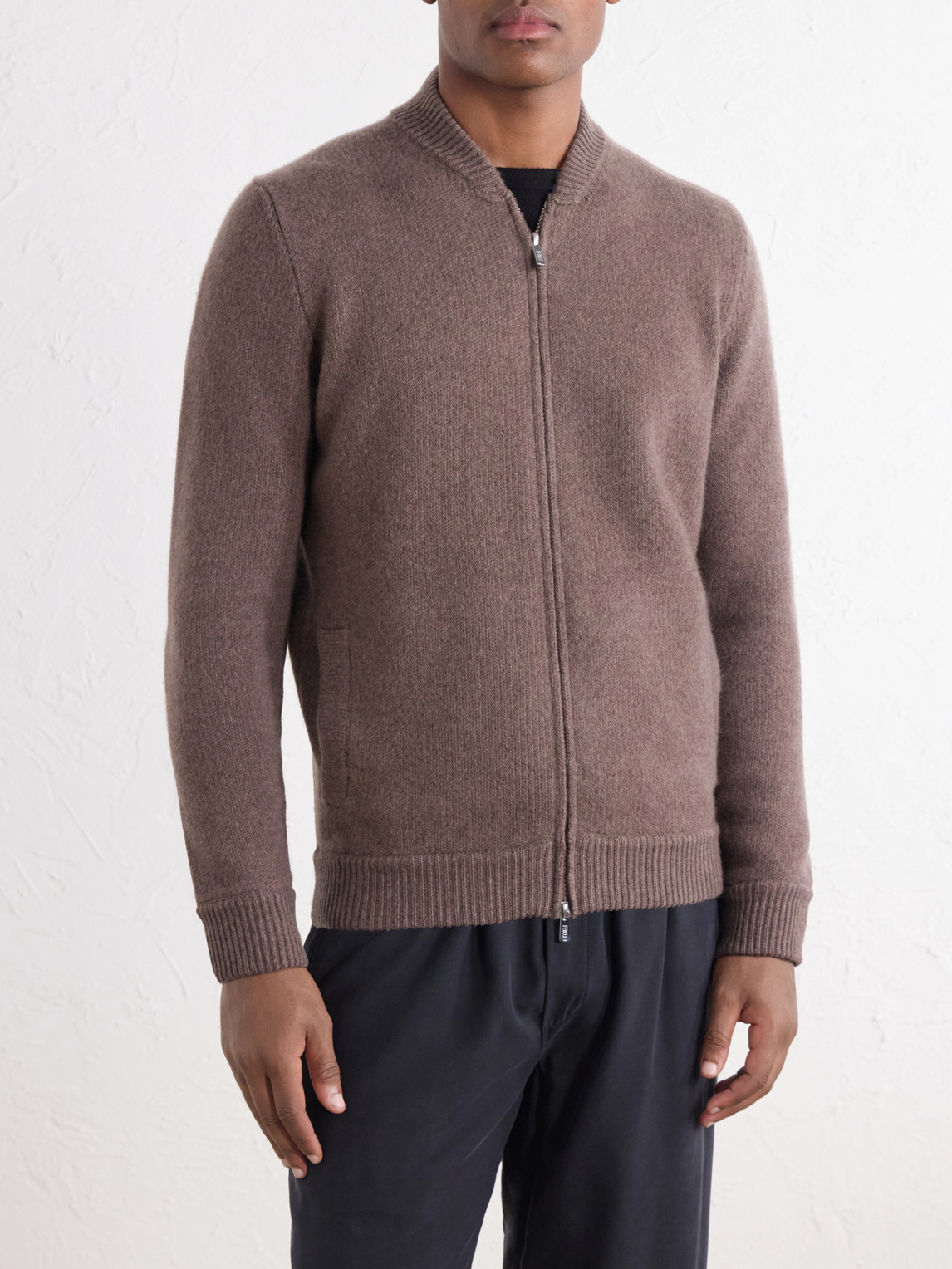 Berkley Wool And Cashmere-Blend Zip-Up Sweater