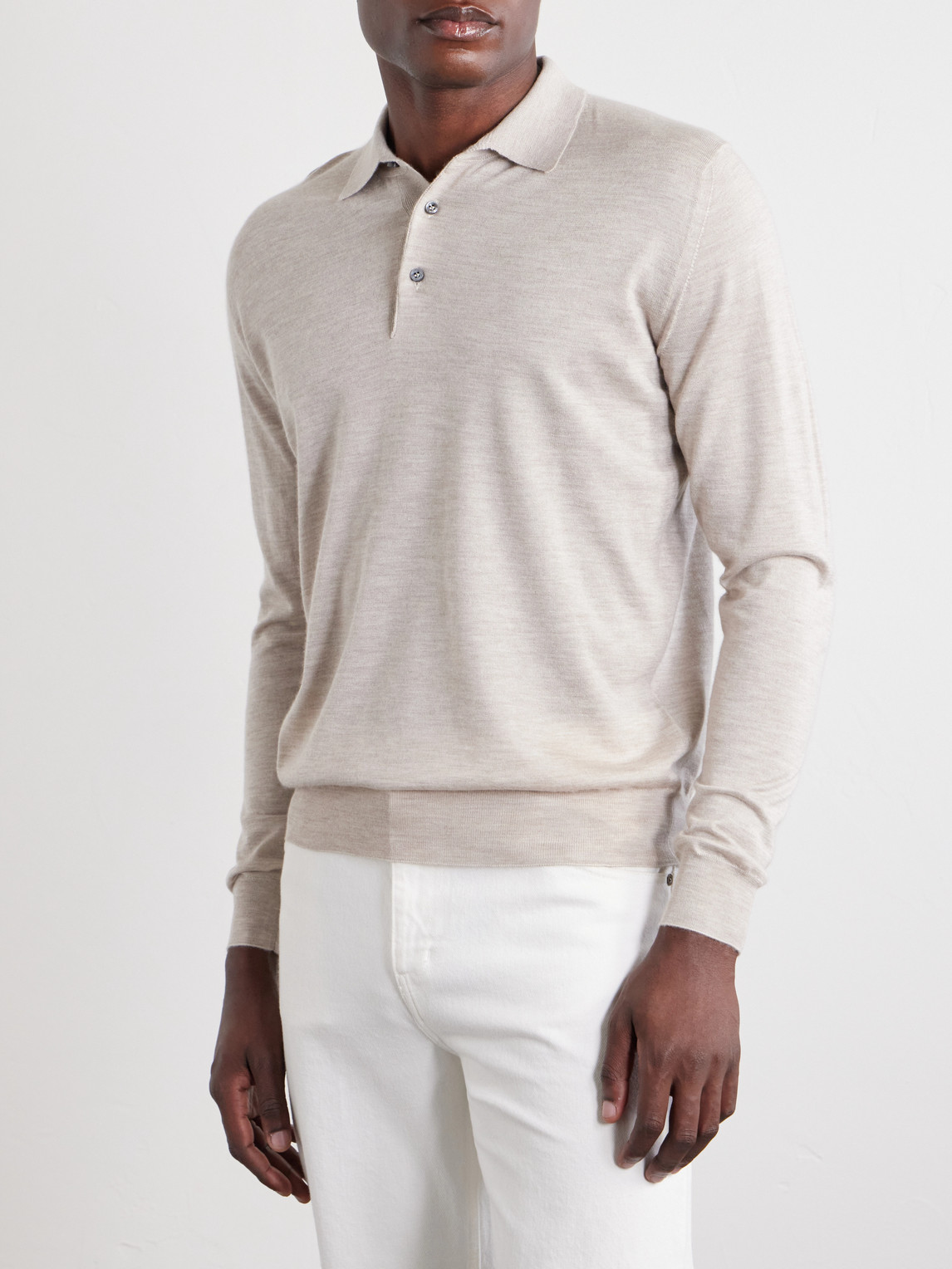 Sportman Cashmere And Silk-Blend Polo Shirt