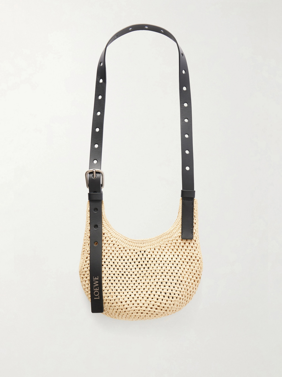 Loewe Paula's Ibiza The Punch Hole Leather-trimmed Raffia Tote Bag In Brown