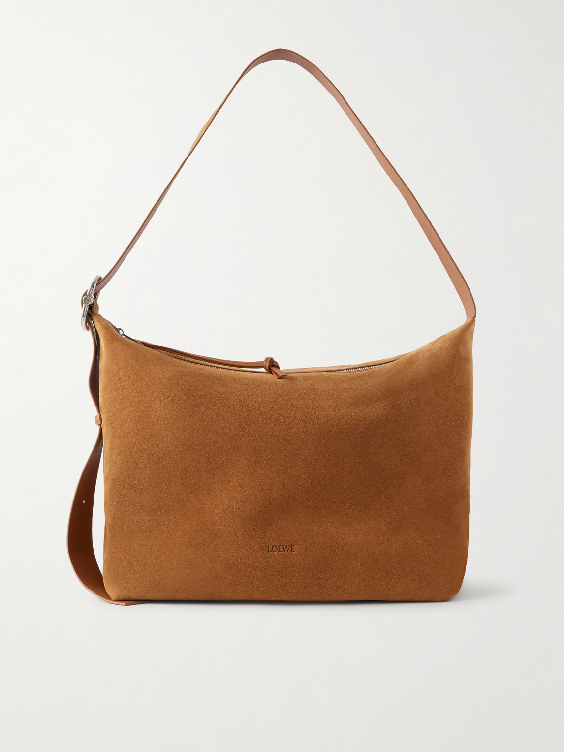 Loewe Loop Logo-Debossed Suede Messenger Bag - Men | Thumbnail 7
