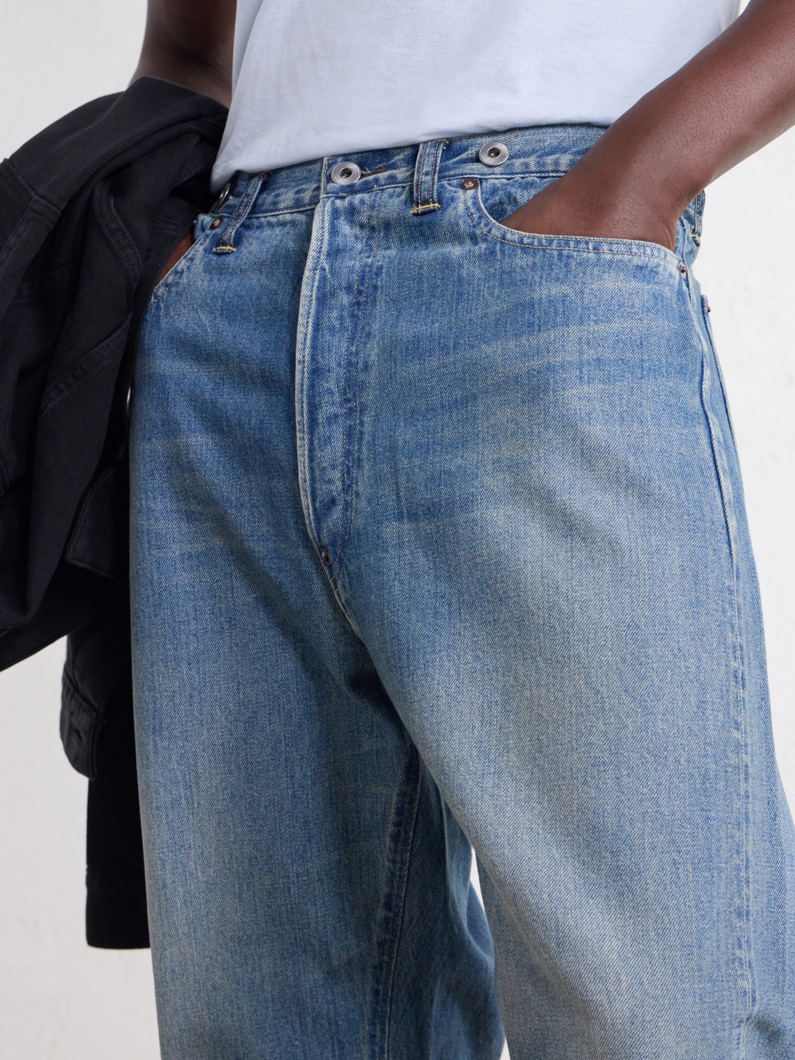 Tapered Distressed Jeans