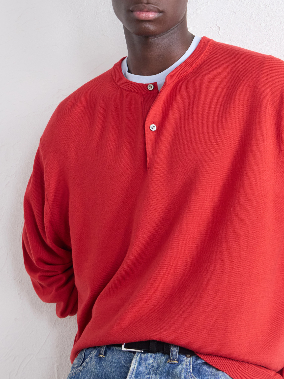 Wool Henley Sweater