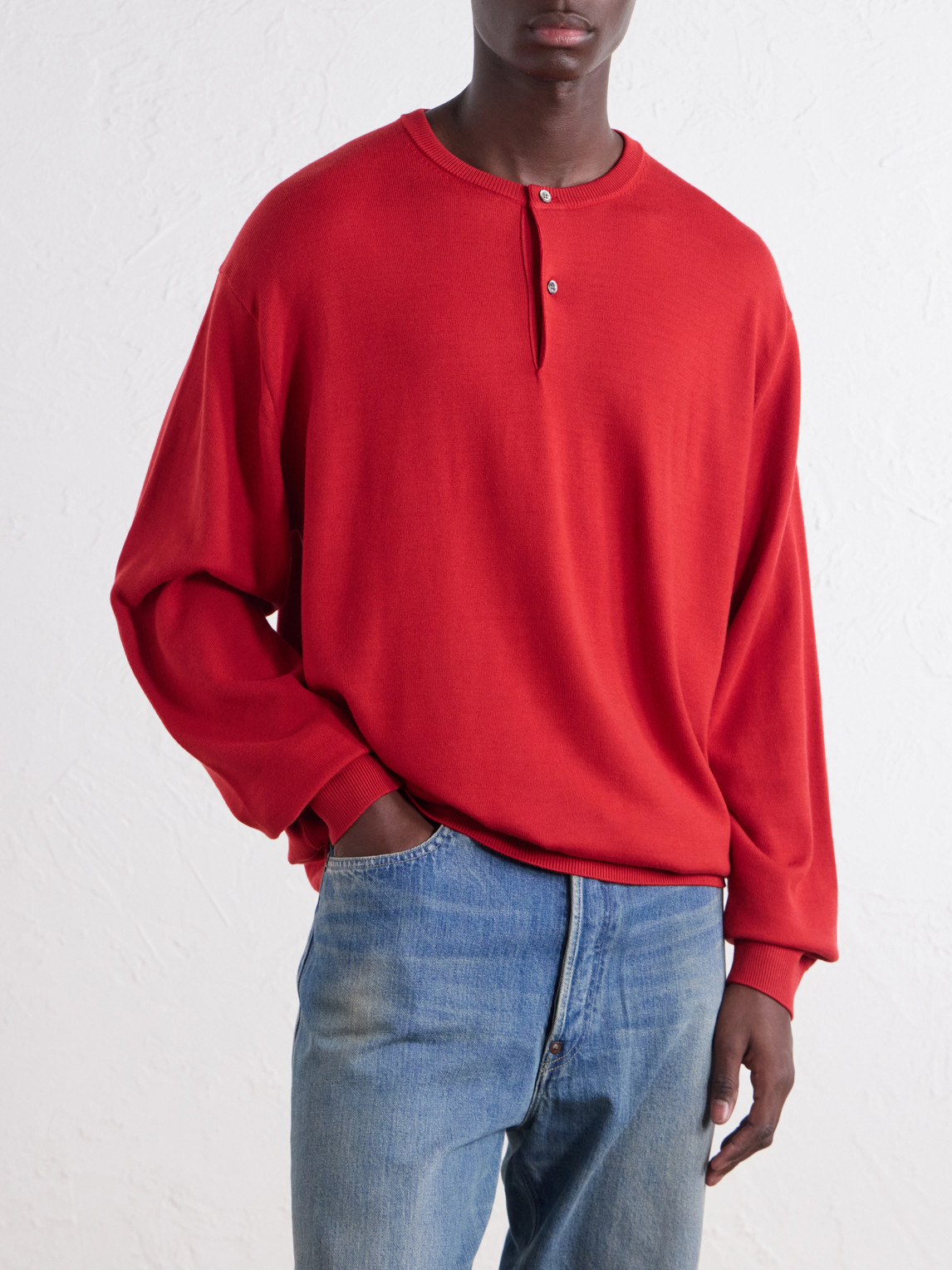 Wool Henley Sweater