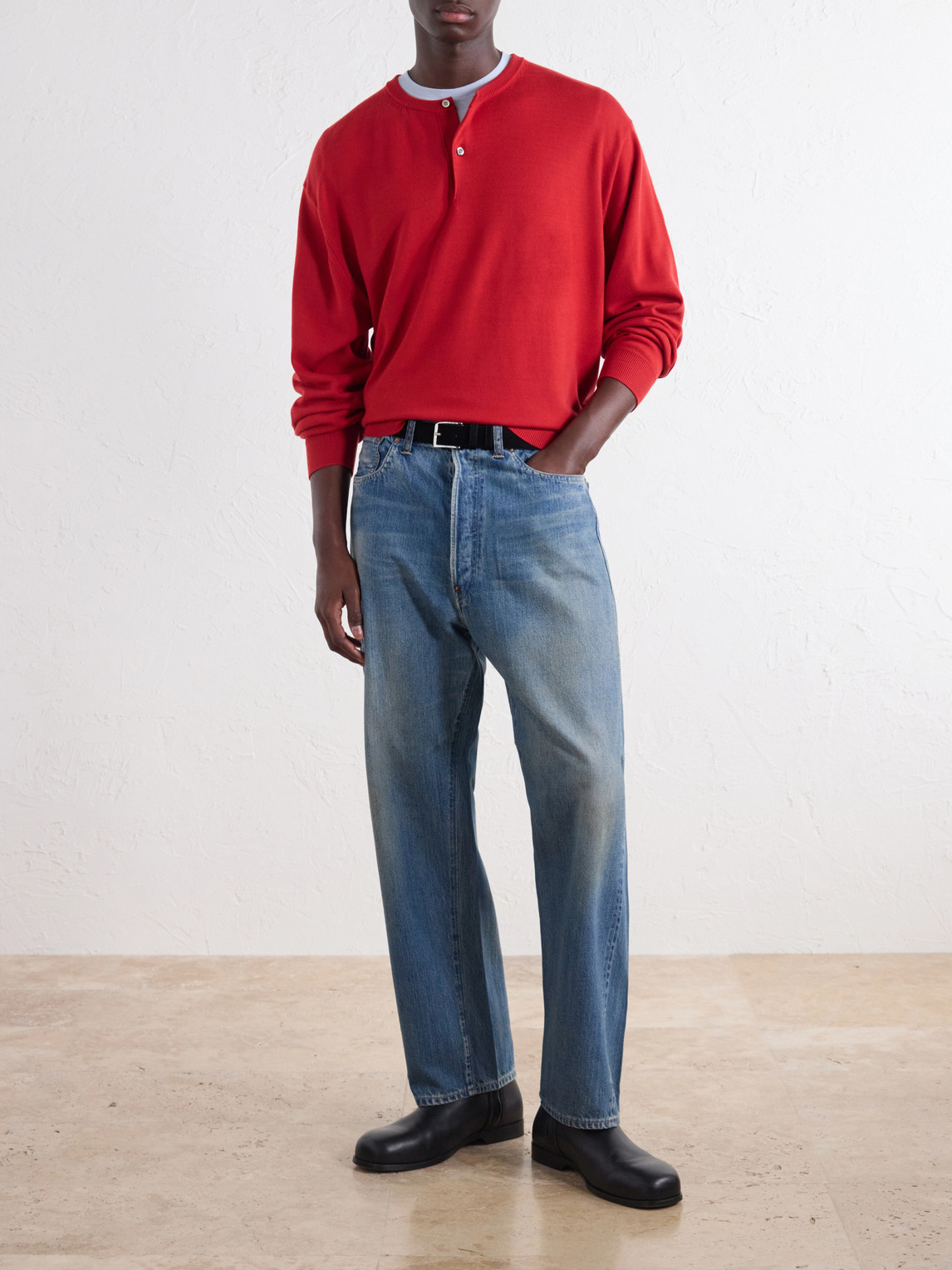 Wool Henley Sweater