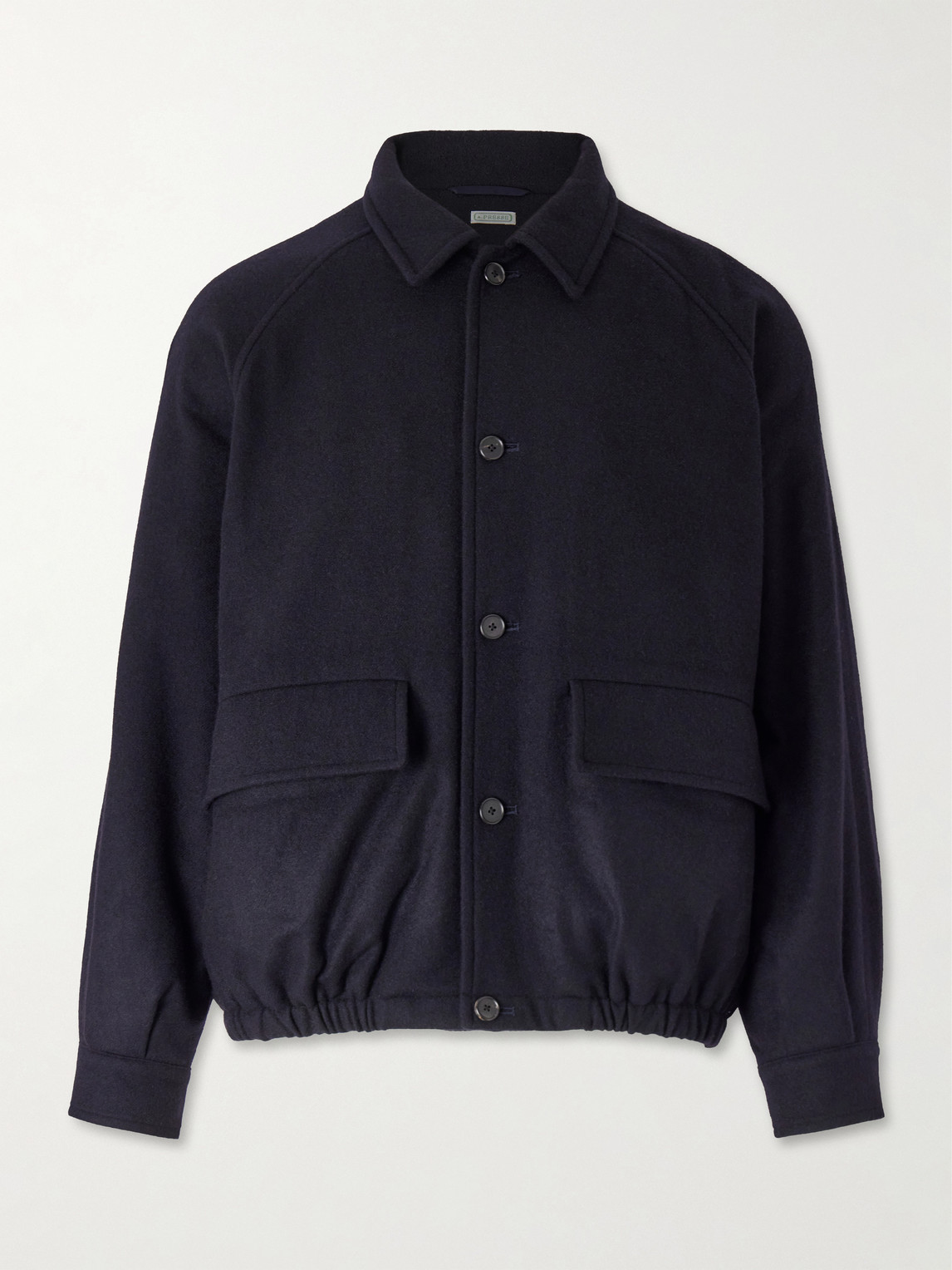A.presse Cashmere Flannel Blouson Jacket In Blue