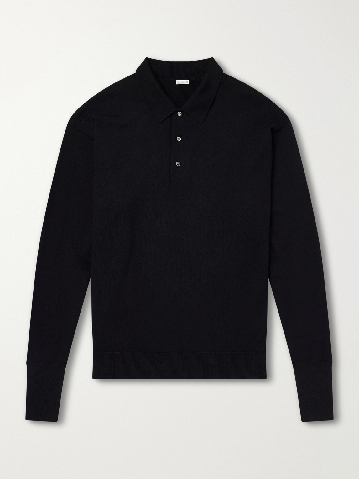 A.presse Wool Polo Shirt In Black