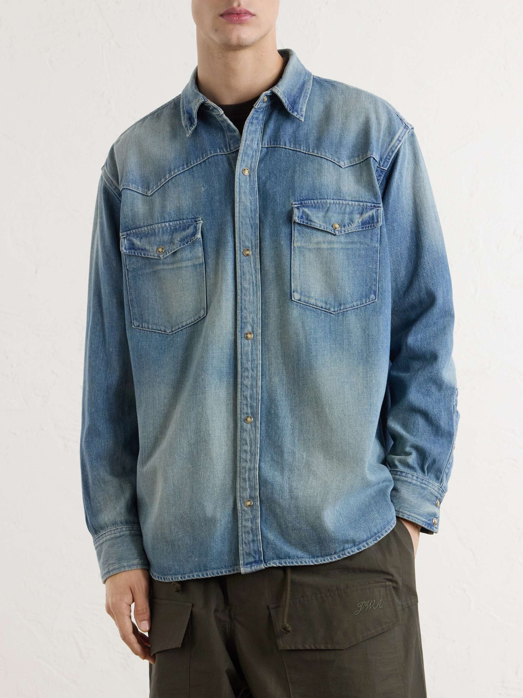 M*I様 A.PRESSE Vintage Western Denim Shir A.PRESSE Vintage Western Denim Shirt for Men | MR PORTER