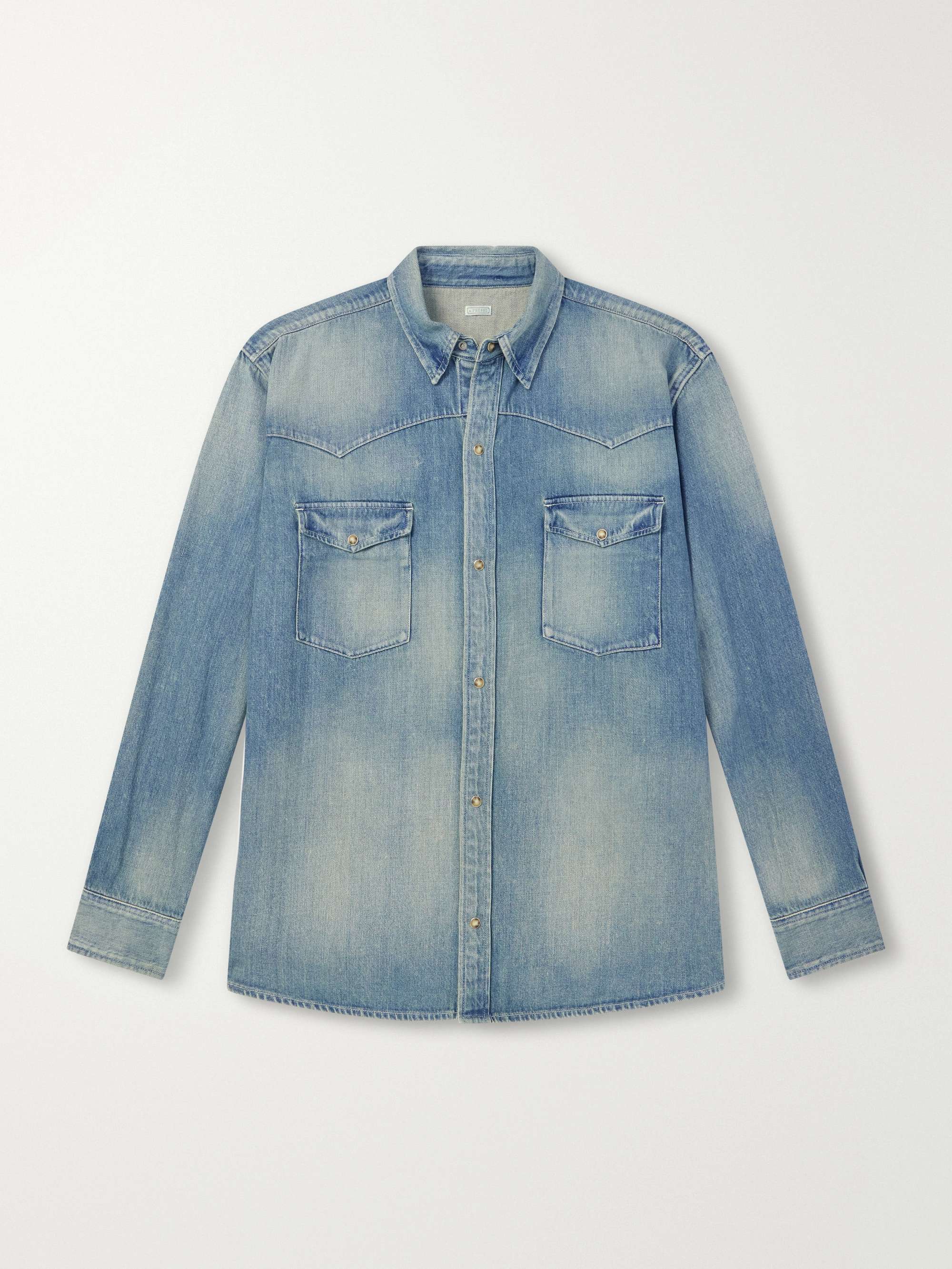 A.PRESSE Vintage Western Denim Shirt for Men | MR PORTER