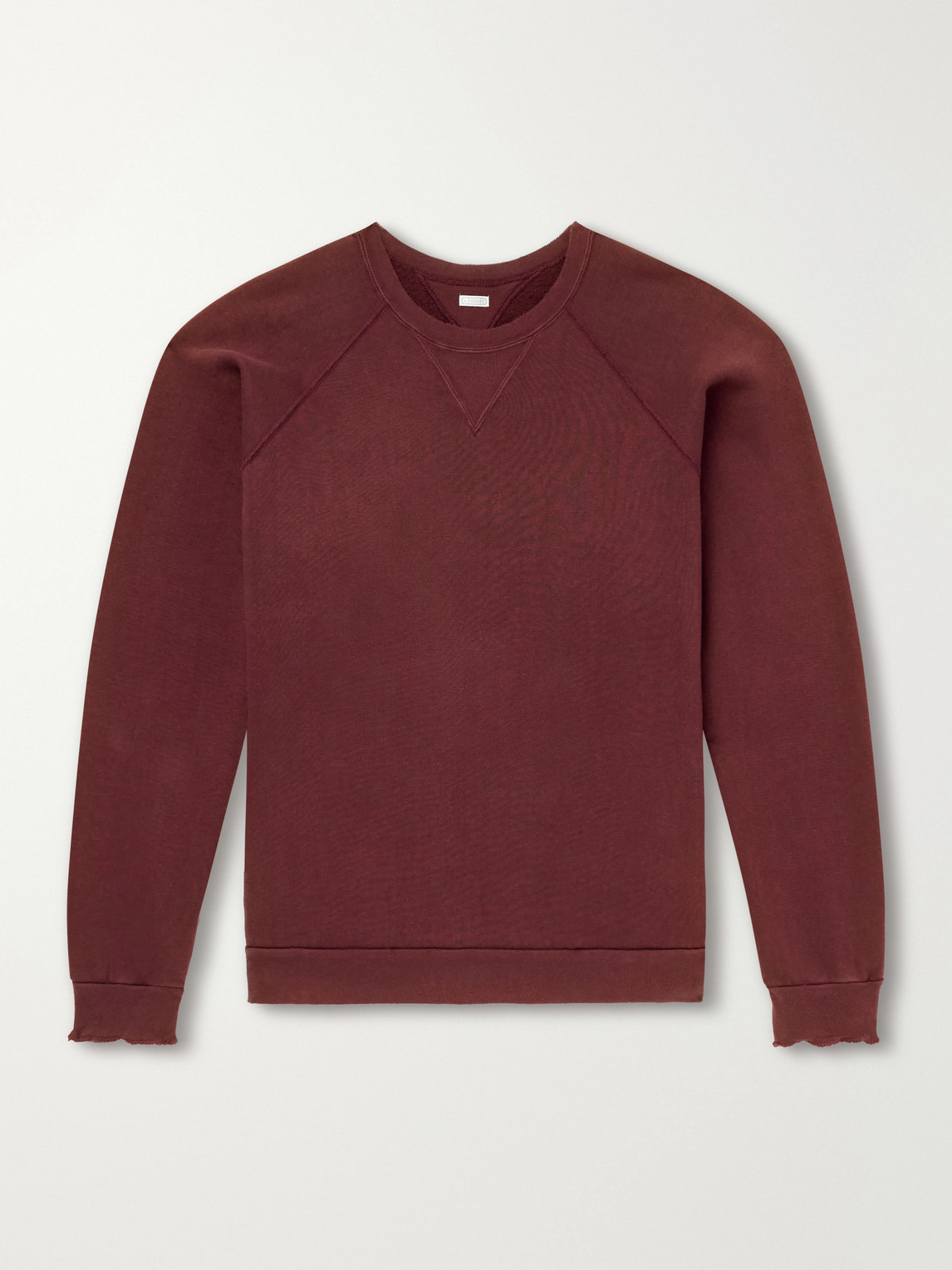 A.presse Vintage Cotton-fleece Sweatshirt In Burgundy