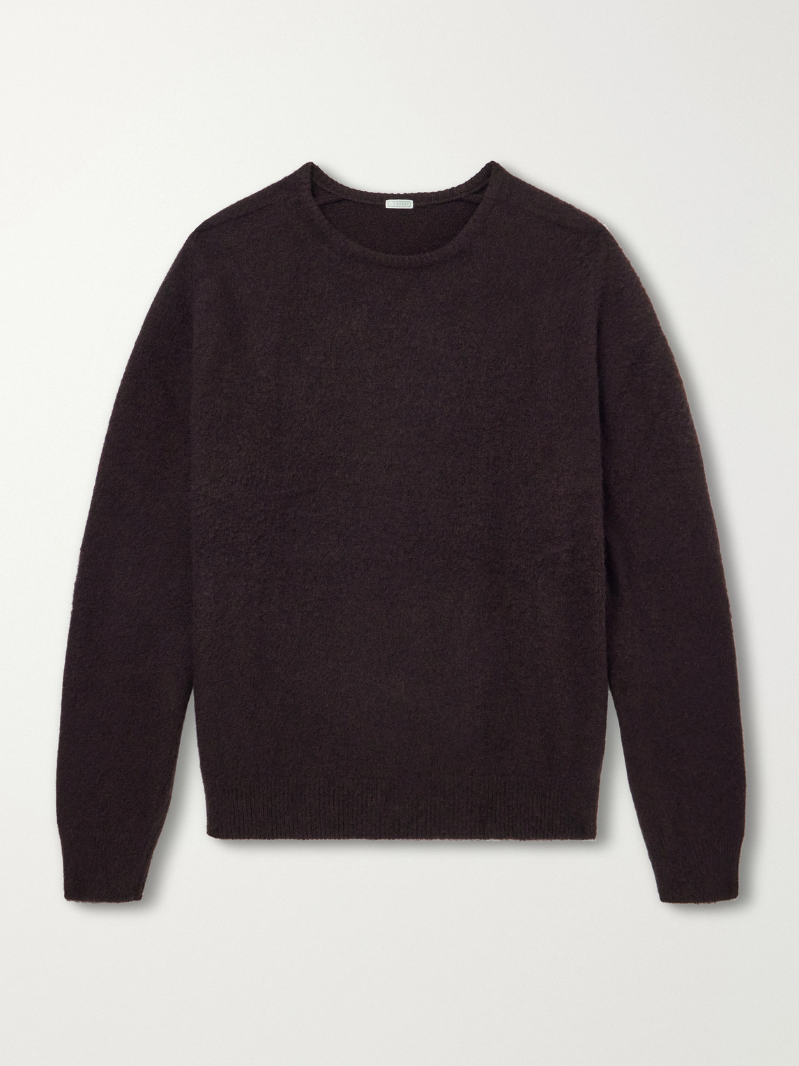 A.presse Brushed Cashmere Sweater In Brown