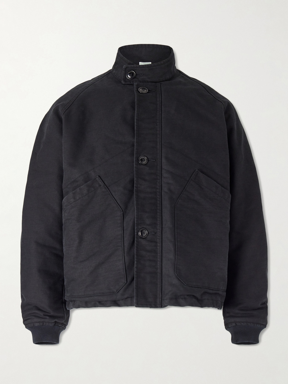 A.presse Paneled Cotton-canvas Jacket In Black