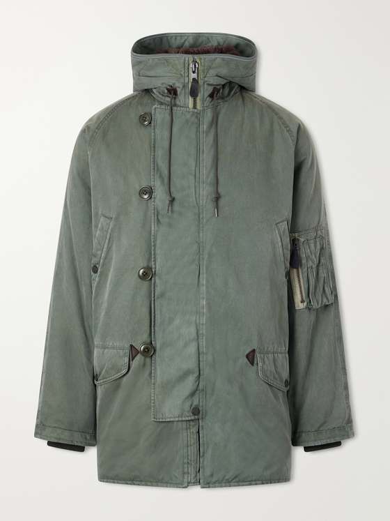Apresse Vintage Silk and Cotton-Blend Twill N-3B Flight Jacket