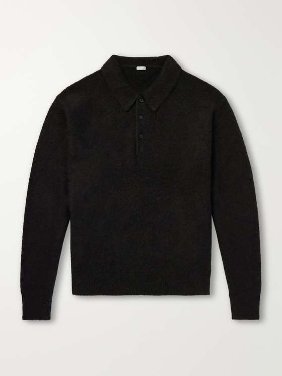 Apresse Brushed Cashmere Polo Sweater