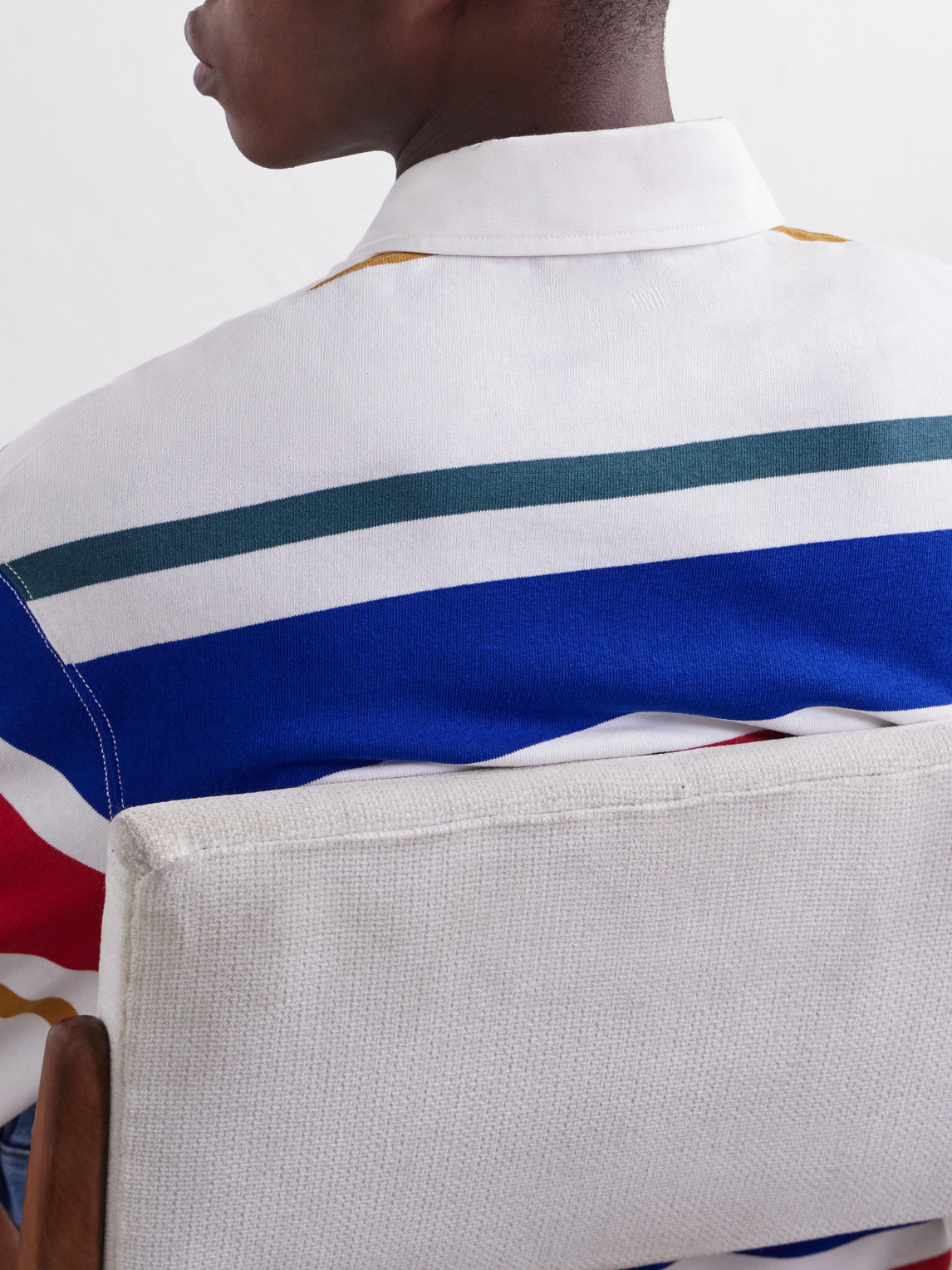 Logo-Appliqué Striped Cotton-Jersey Polo Shirt