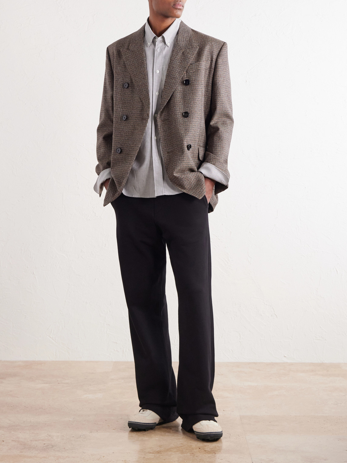 Logo-Embroidered Striped Cotton-Oxford Shirt