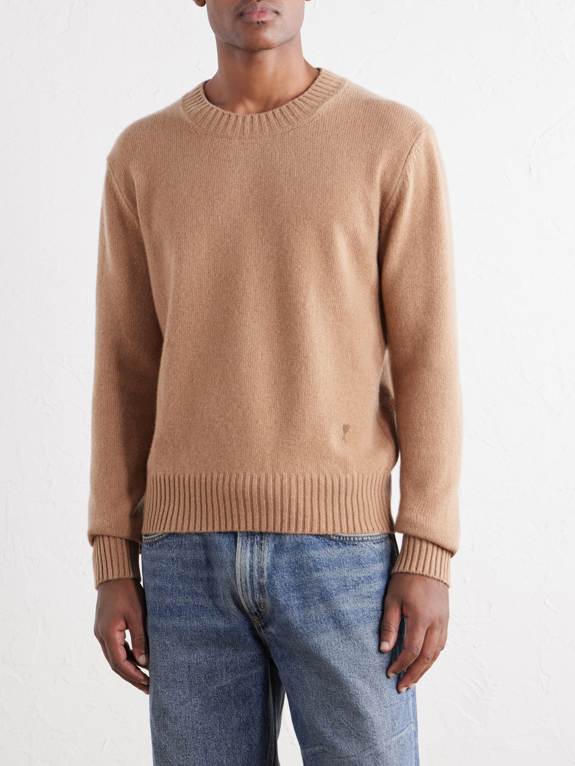 Logo-Embroidered Cashmere And Wool-Blend Sweater