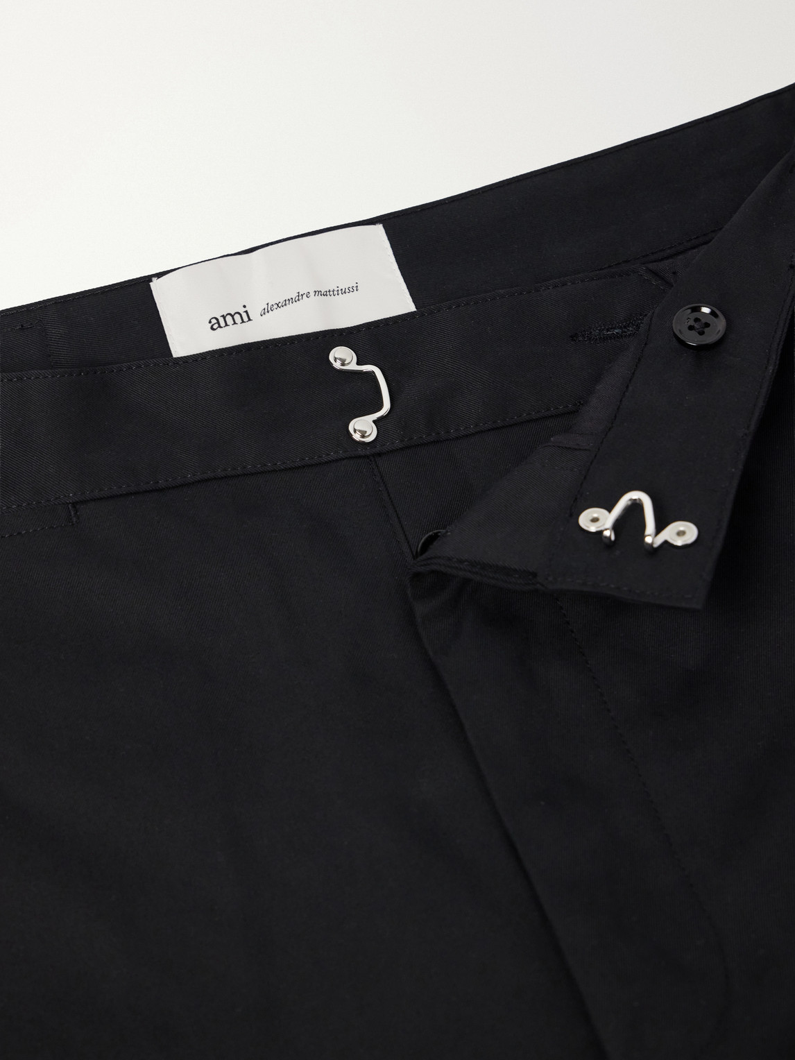 Parisian-Fit Straight-Leg Cotton-Gabardine Trousers