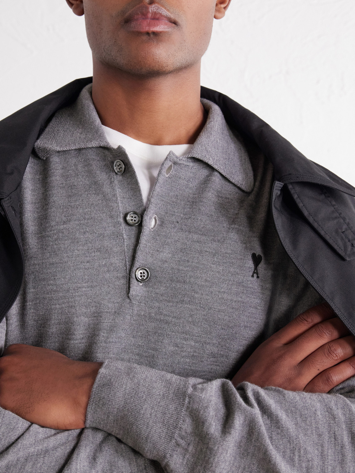 Logo-Embroidered Merino Wool Polo Shirt