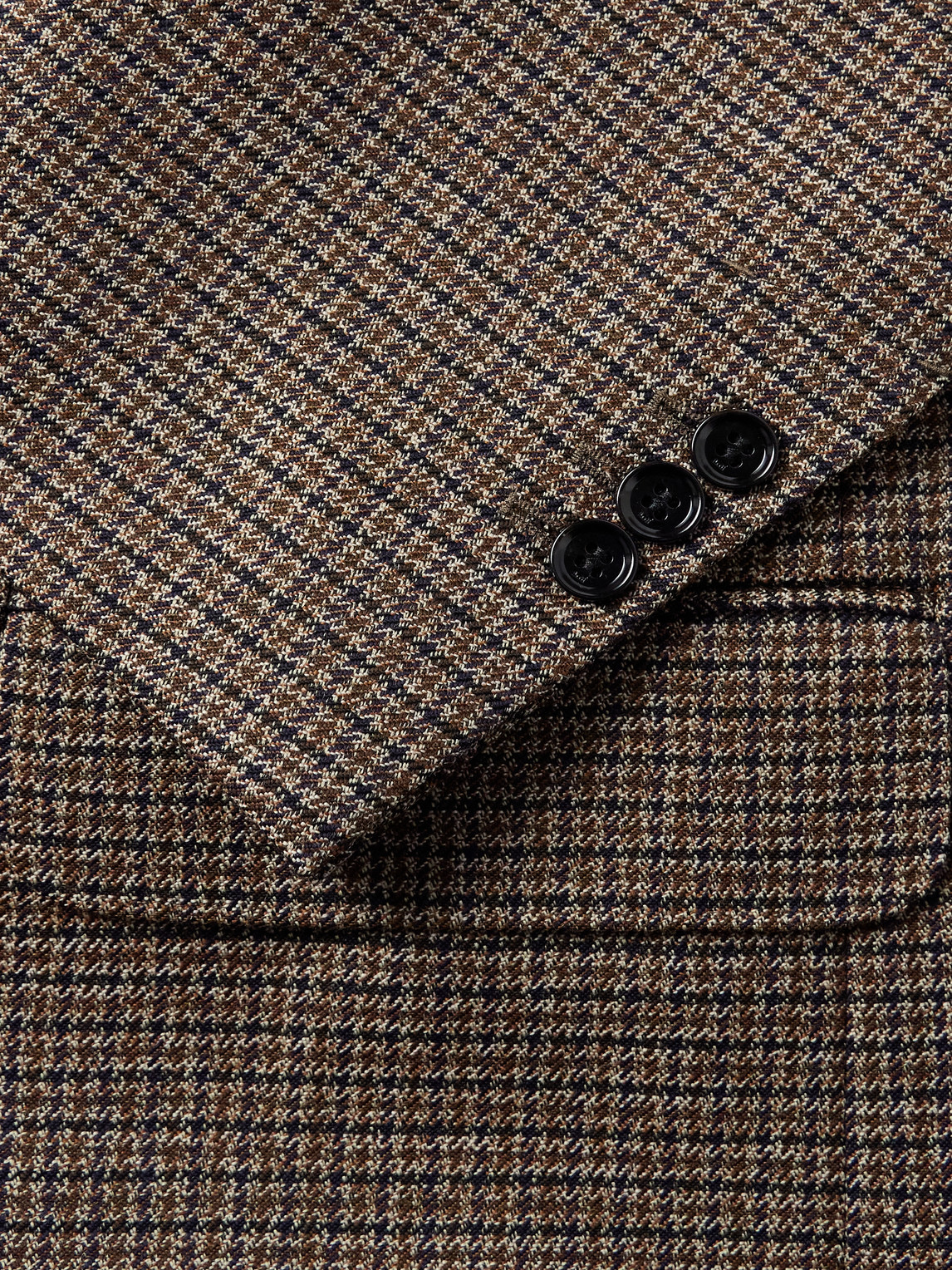 Double-Breasted Houndstooth Virgin Blazer