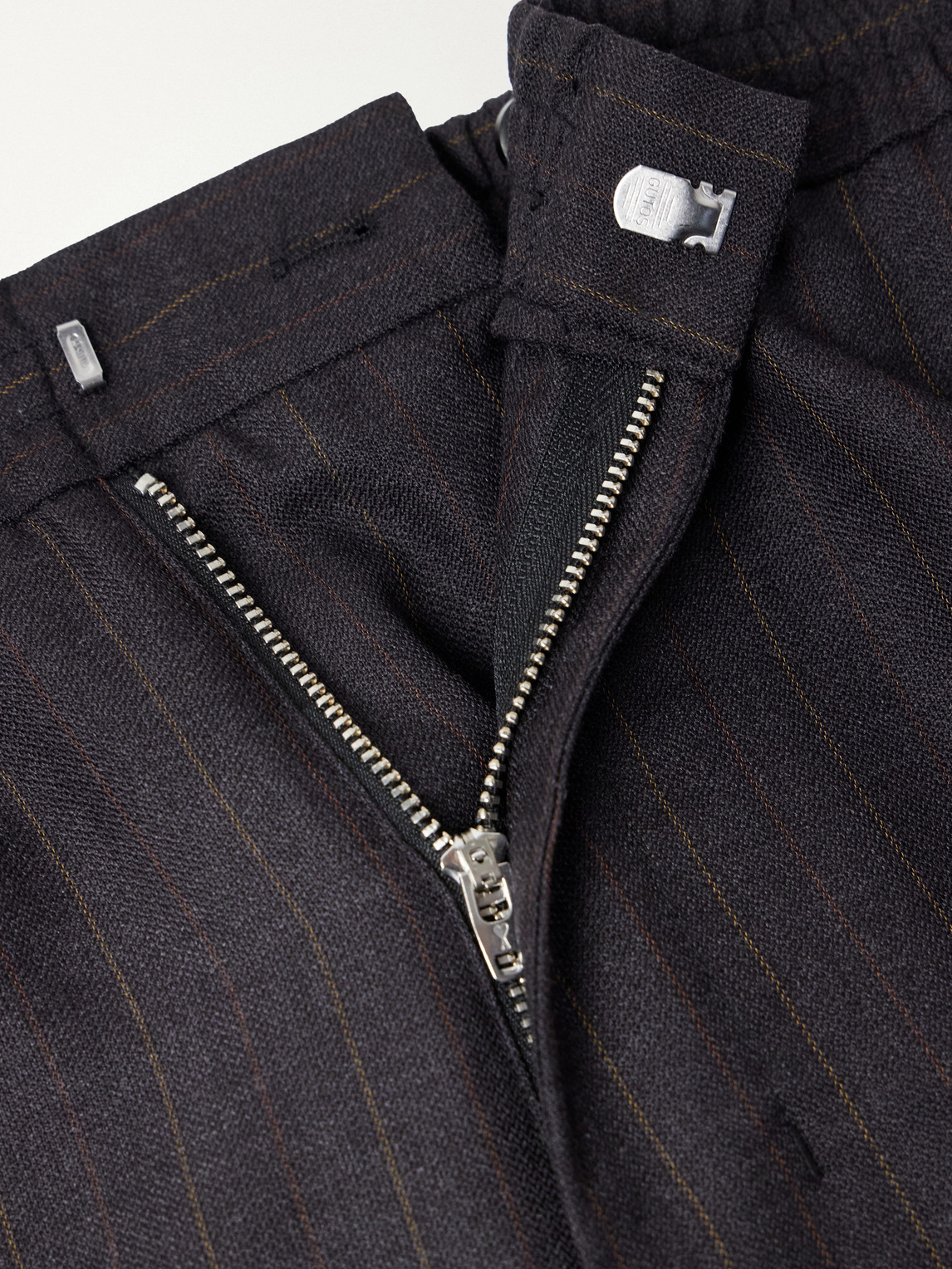 Tapered Pinstriped Wool-Blend Trousers