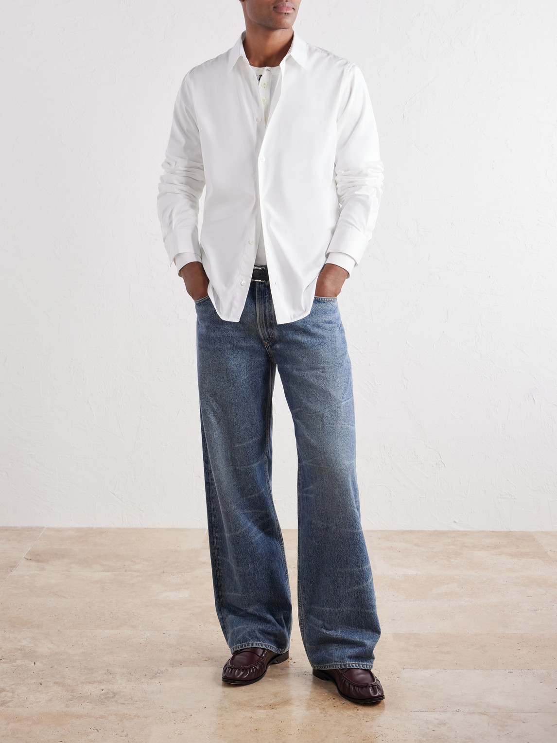 Tailor Logo-Embroidered Cotton-Poplin Shirt