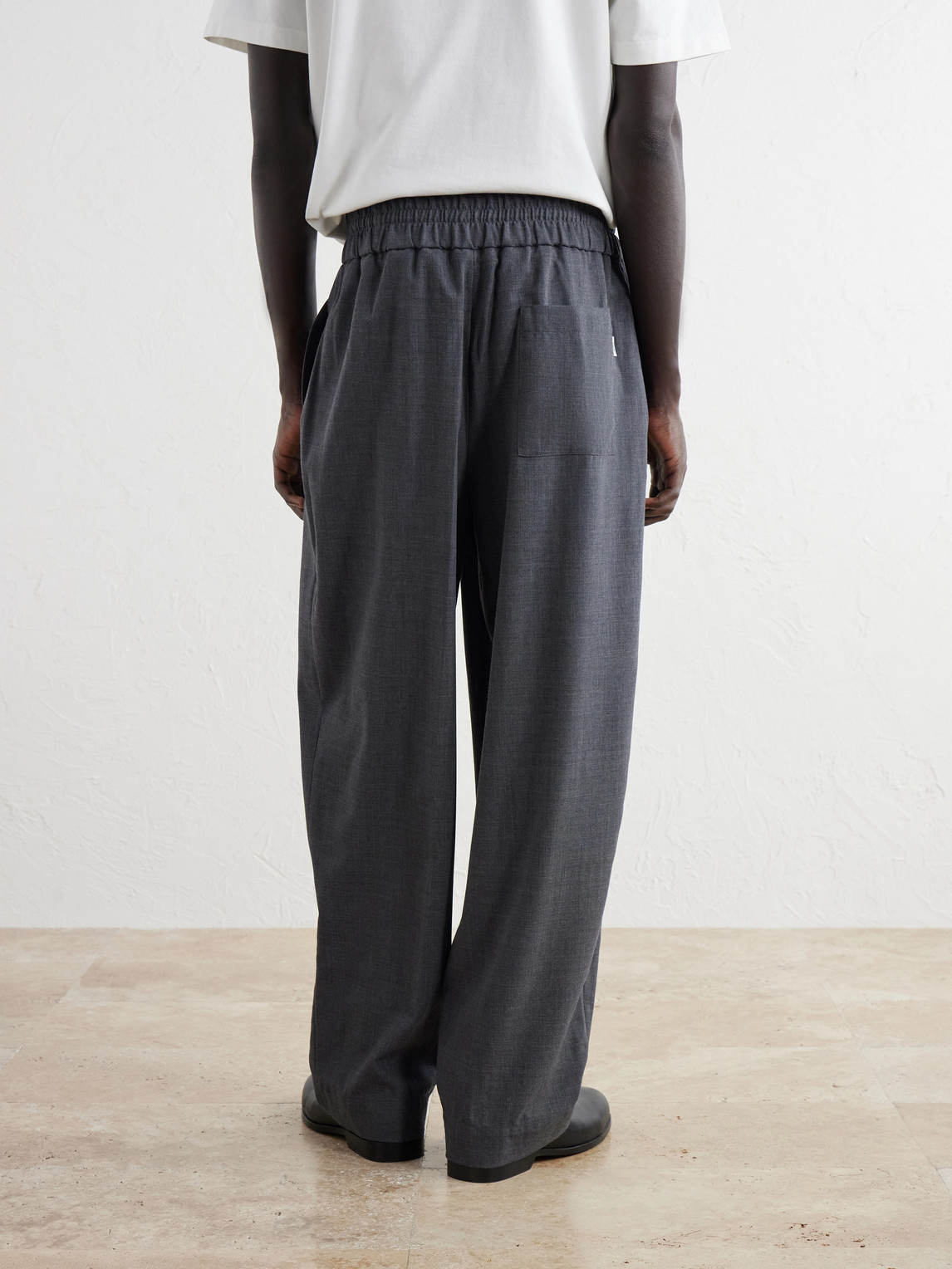Wide-Leg Virgin Wool Trousers