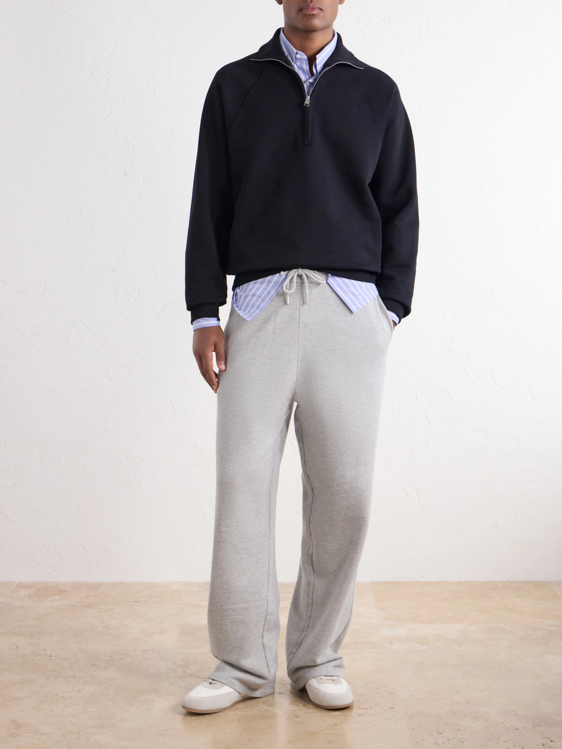 Logo-Embroidered Cotton-Jersey Half-Zip Sweatshirt