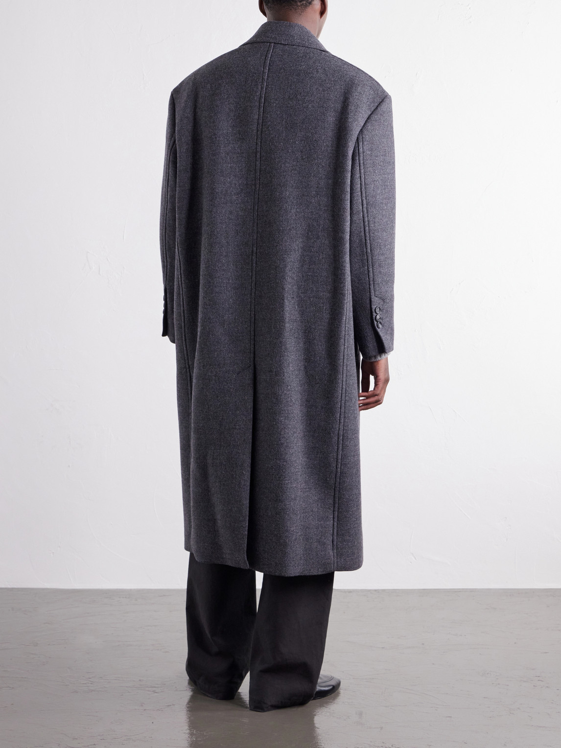 Boiled Virgin Wool-Gabardine Coat