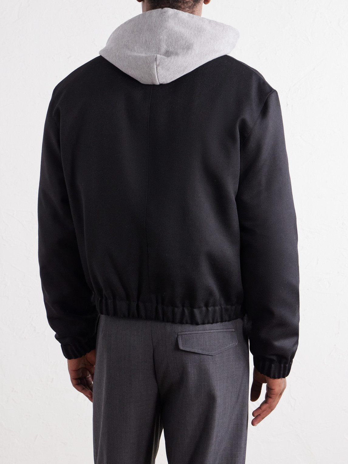 Ami De Coeur Logo-Embroidered Virgin Wool-Gabardine Jacket