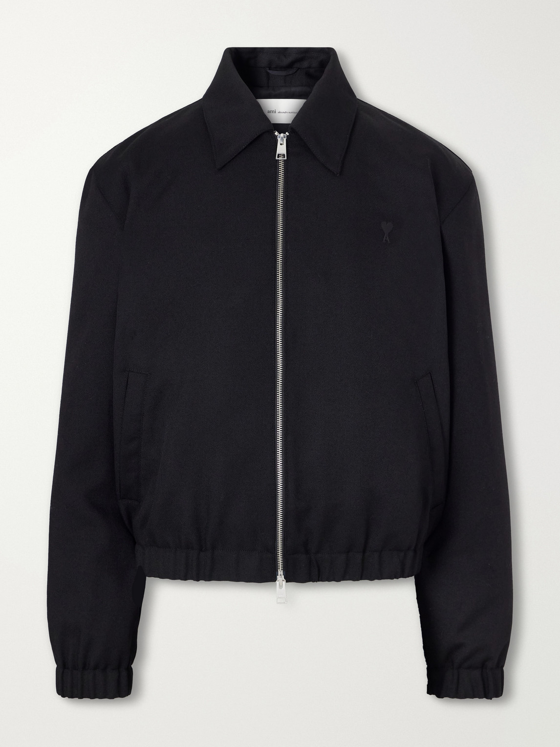 Ami De Coeur Logo-Embroidered Virgin Wool-Gabardine Jacket