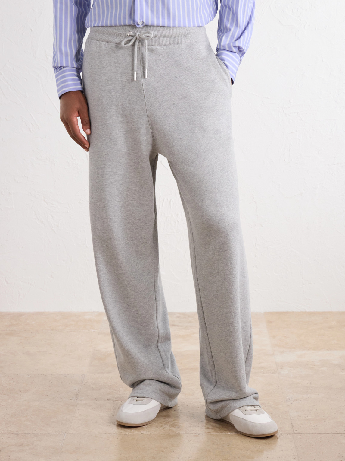 Straight-Leg Cotton-Blend Jersey Sweatpants