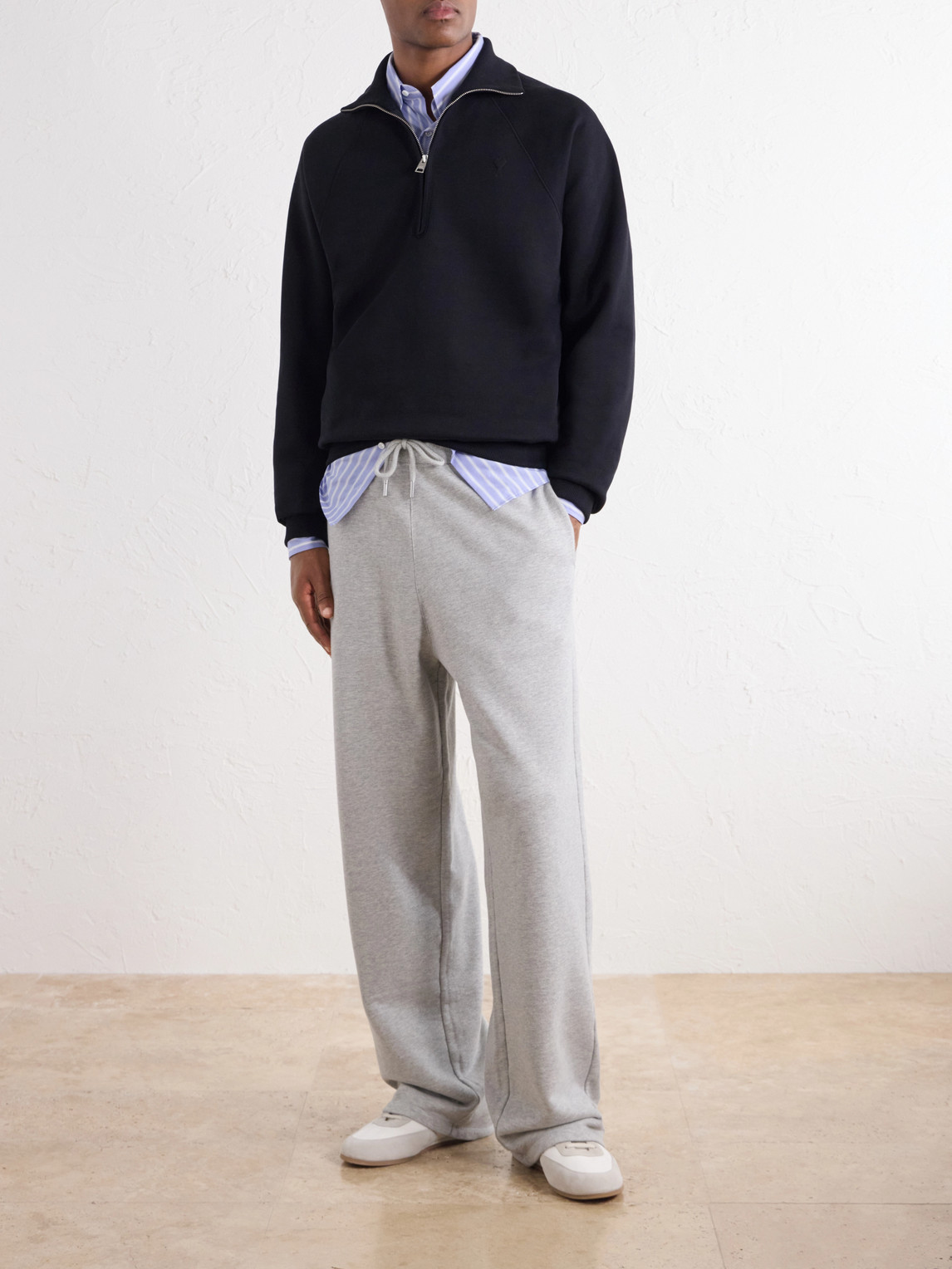 Straight-Leg Cotton-Blend Jersey Sweatpants