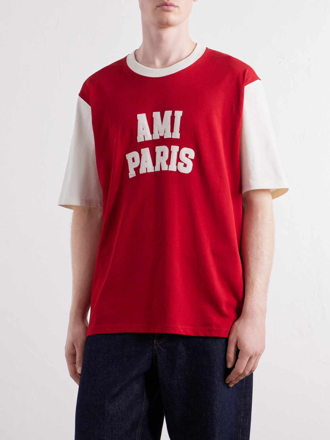 Logo-Appliquéd Cotton-Jersey T-Shirt